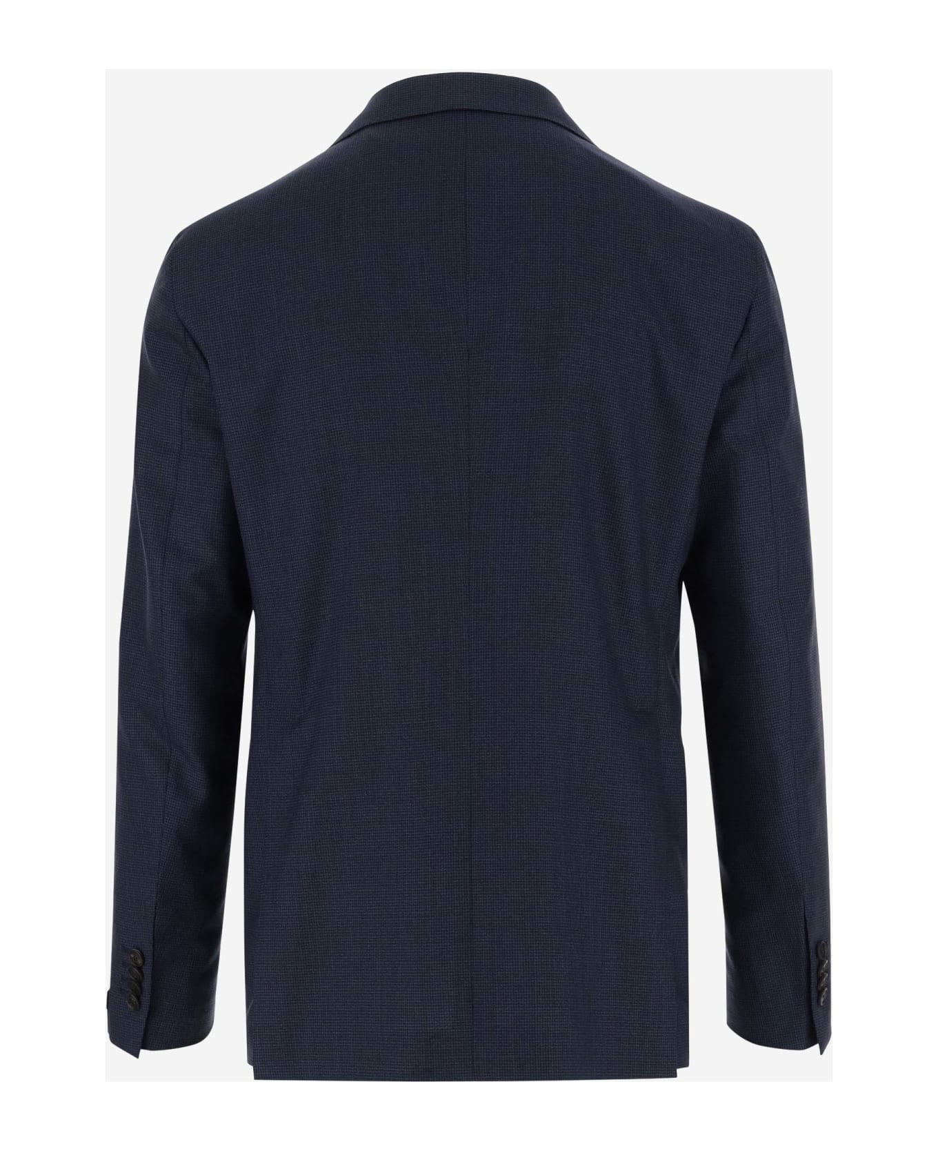 Tagliatore Single-breasted Wool Jacket - Blue