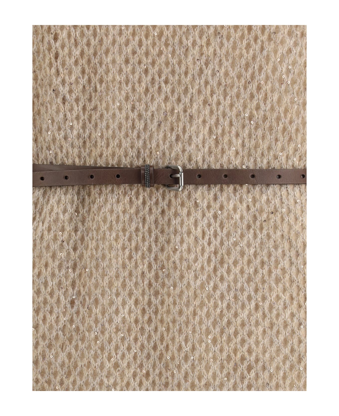 Brunello Cucinelli Perforated Knit Dressss