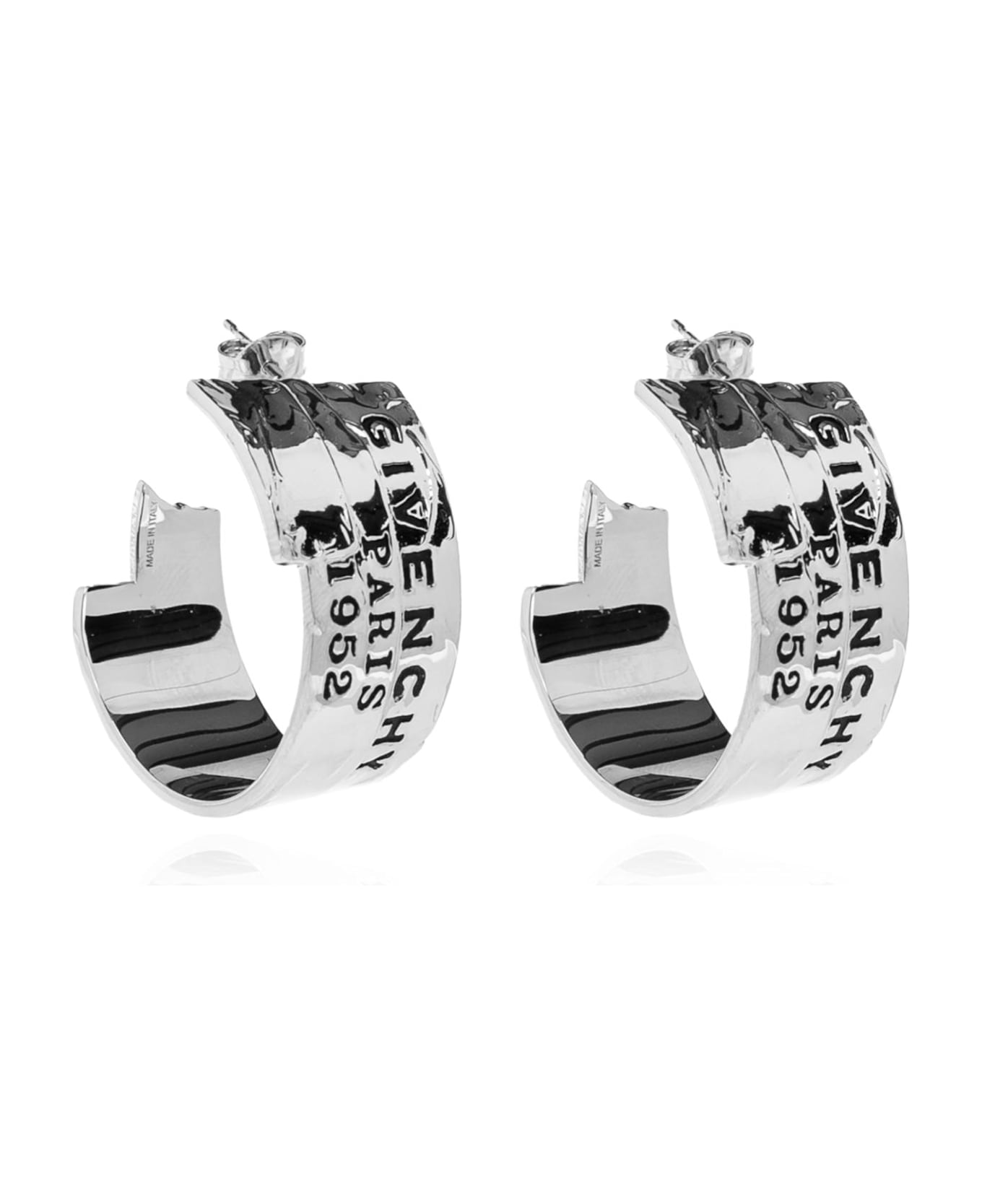 Givenchy Earrings With Engraved Logo - ANTIC SILVERY