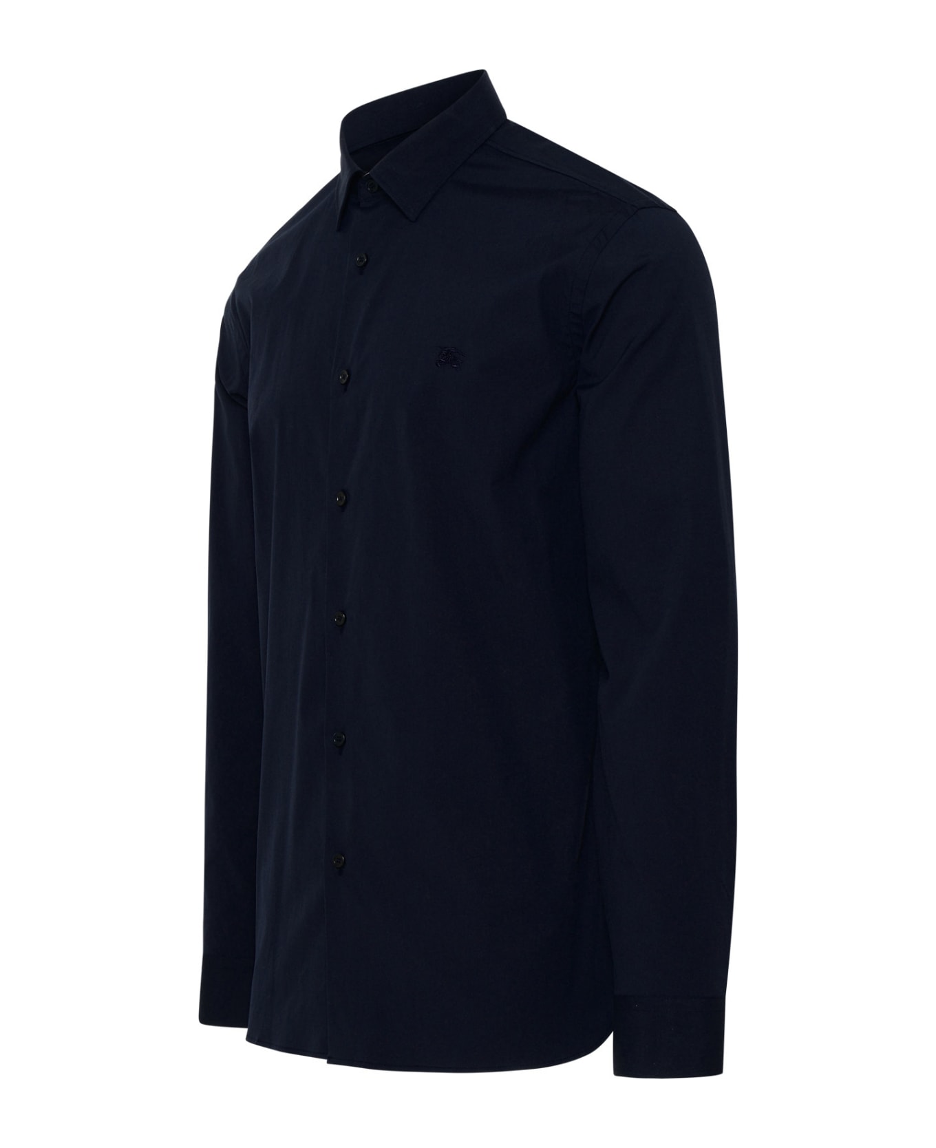Burberry Sherfield Shirt In Blue Cotton - Navy