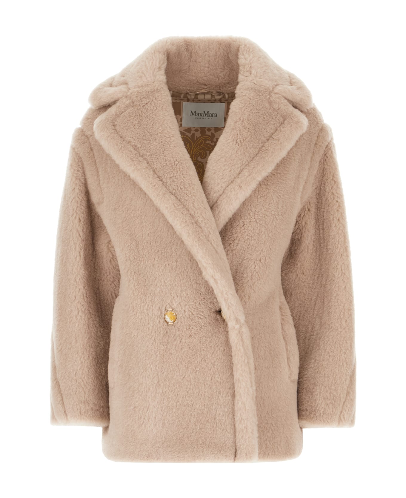 Max Mara Antiqued Pink Alpaca Blend Coat - CACHA