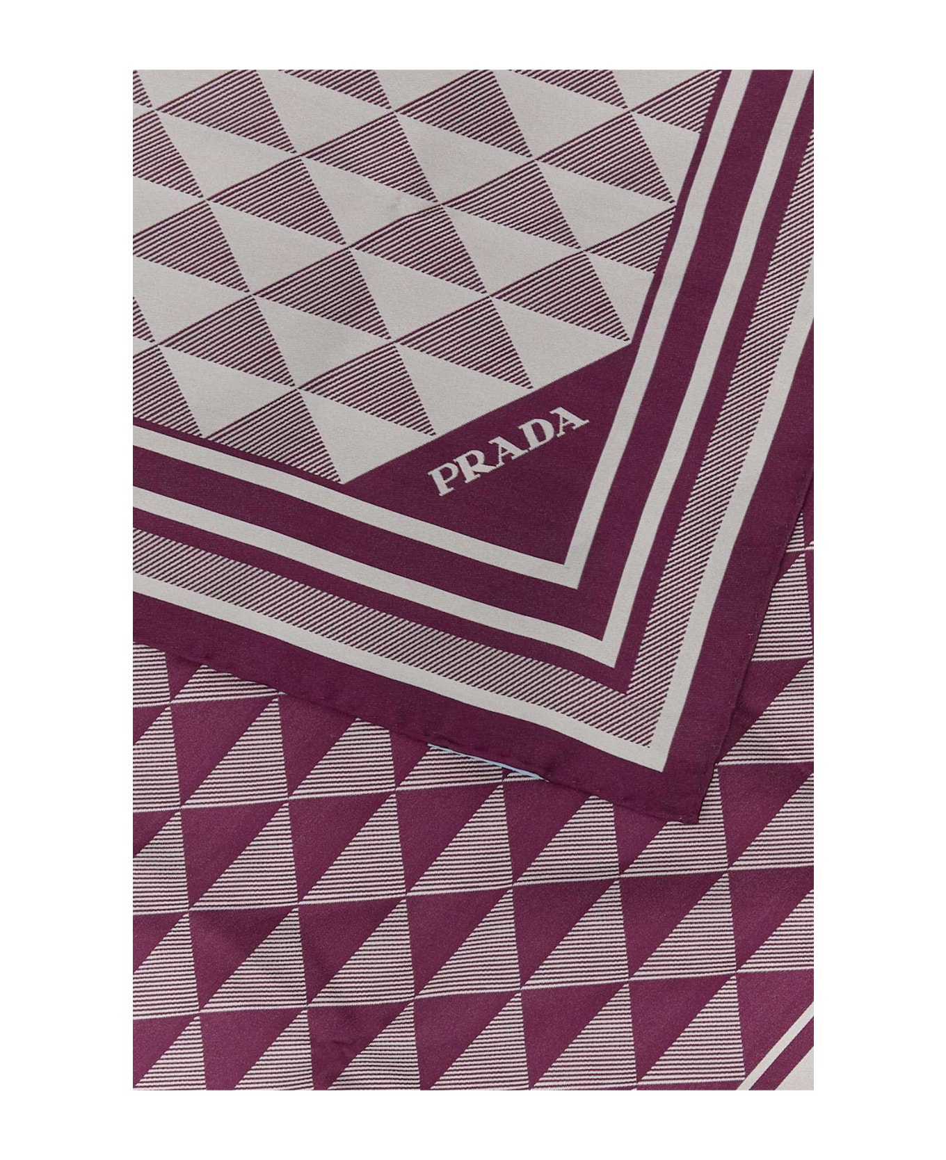Prada Embroidered Twill Foulard - MALVA