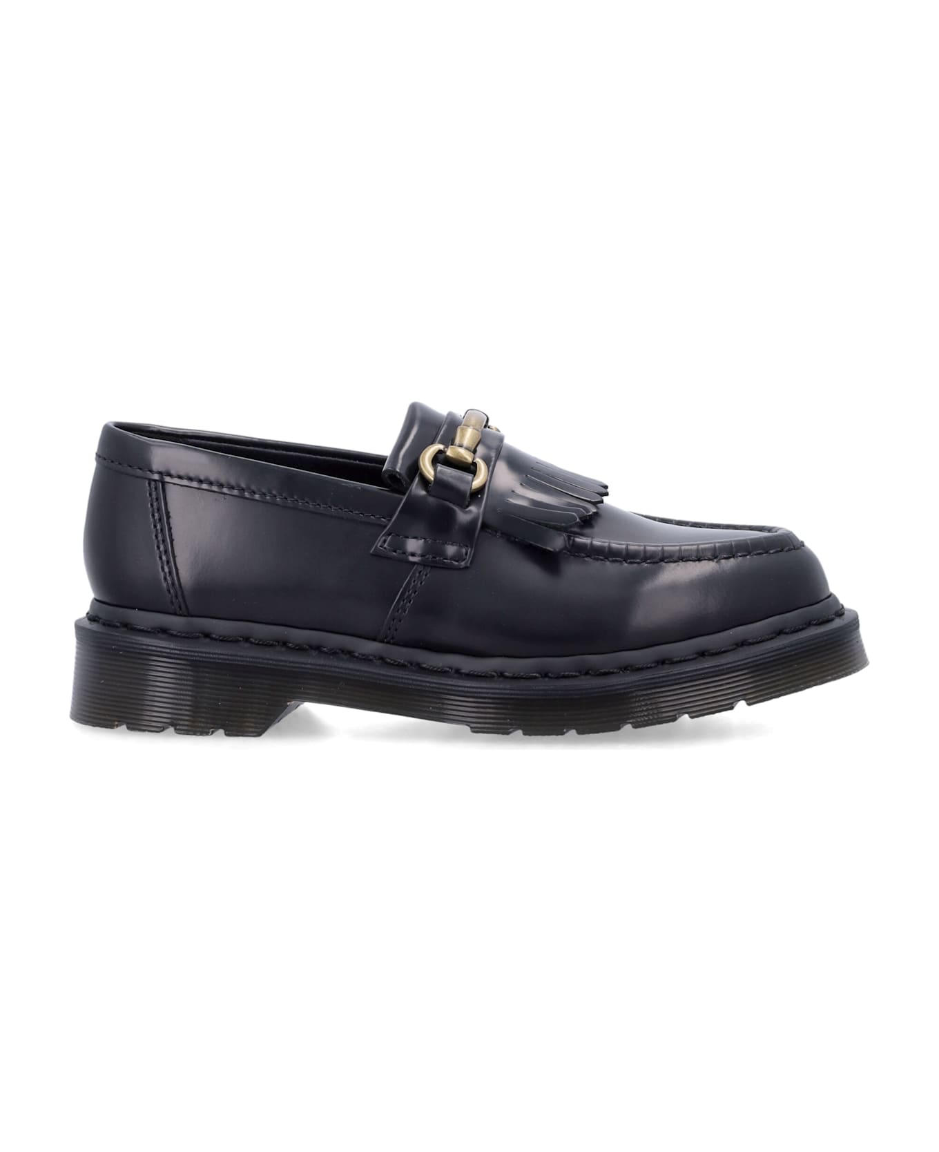 Dr. Martens Adrian Snaffle Smooth Leather Kiltie Loafers In Black - BLACK
