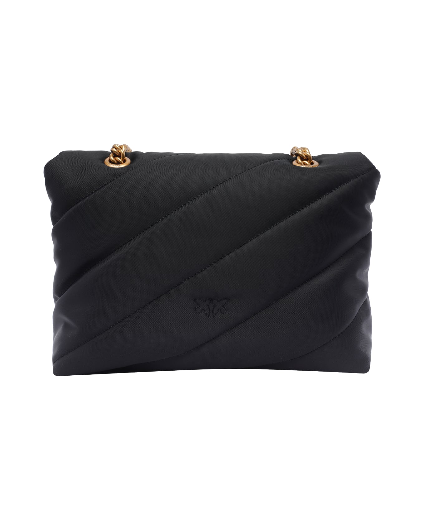 Pinko Love Bag Recycled Tissue Crossbody Bag - NERO-ANTIQUE GOLD