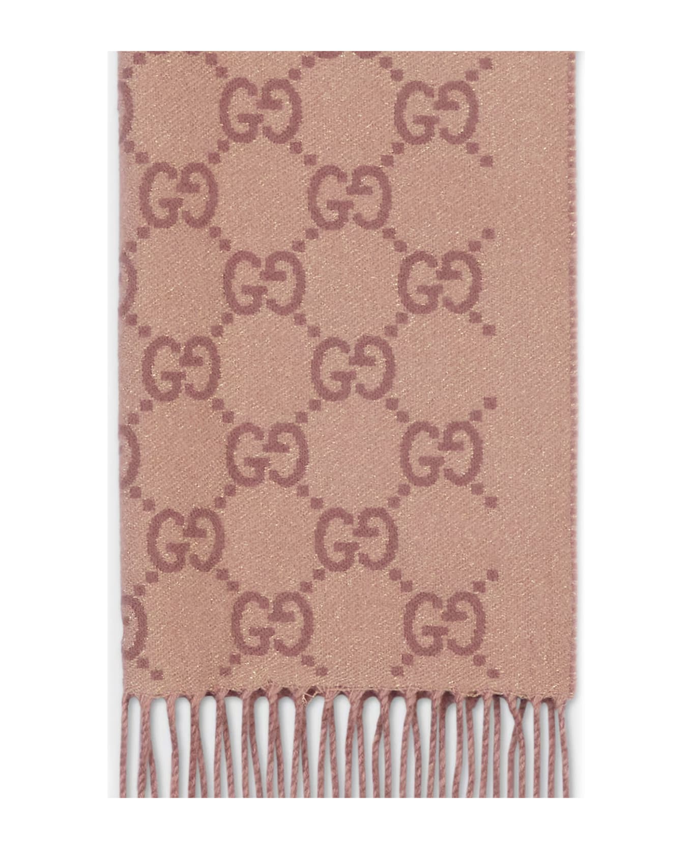 スカーフ GUCCI GG cashmere scarf with lurex effect Rosa Gucci Gg Cashmere Scarf With Lurex Effect | italist, ALWAYS