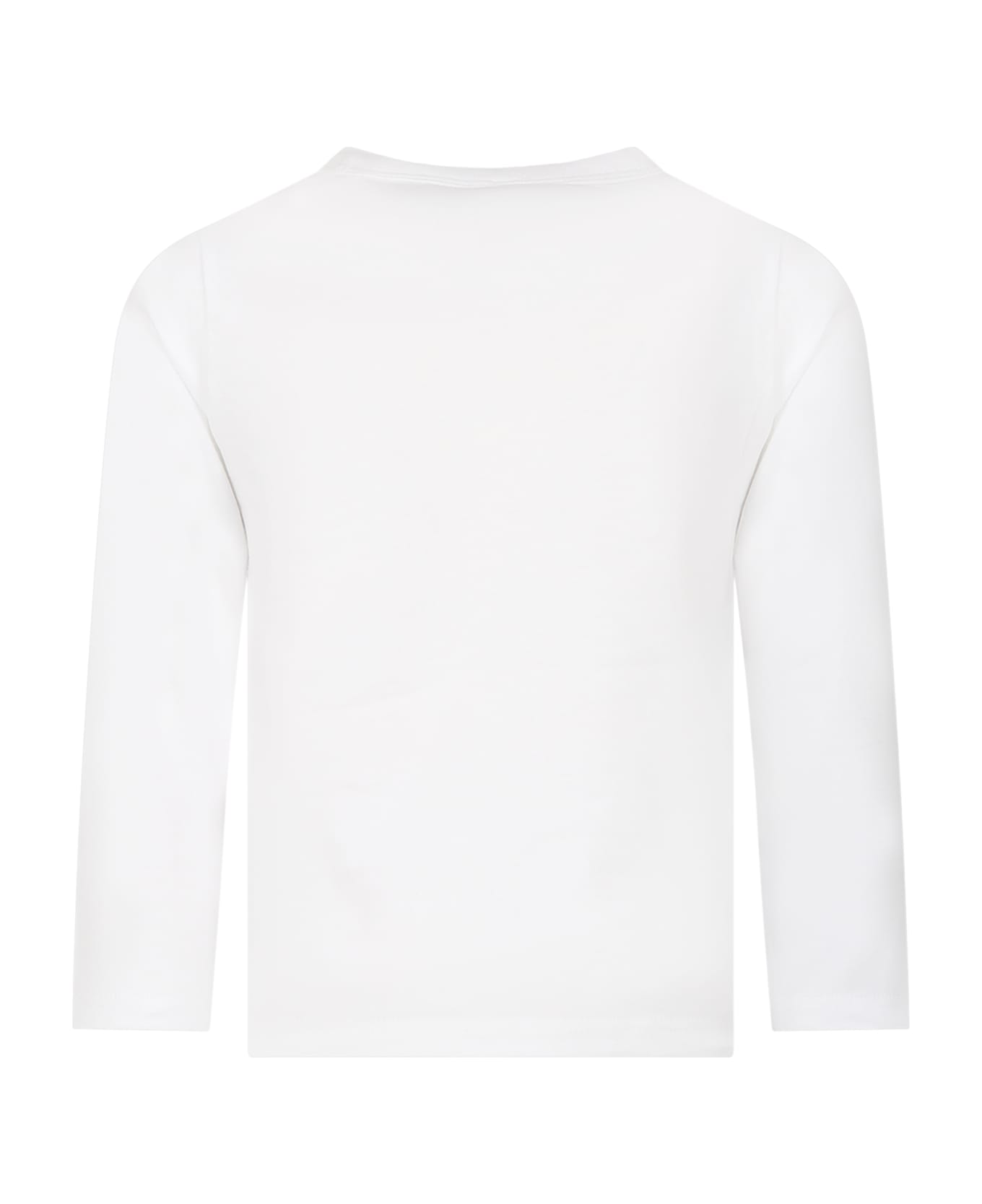 Little Marc Jacobs White T-shirt For Girl With Logo - P Bianco