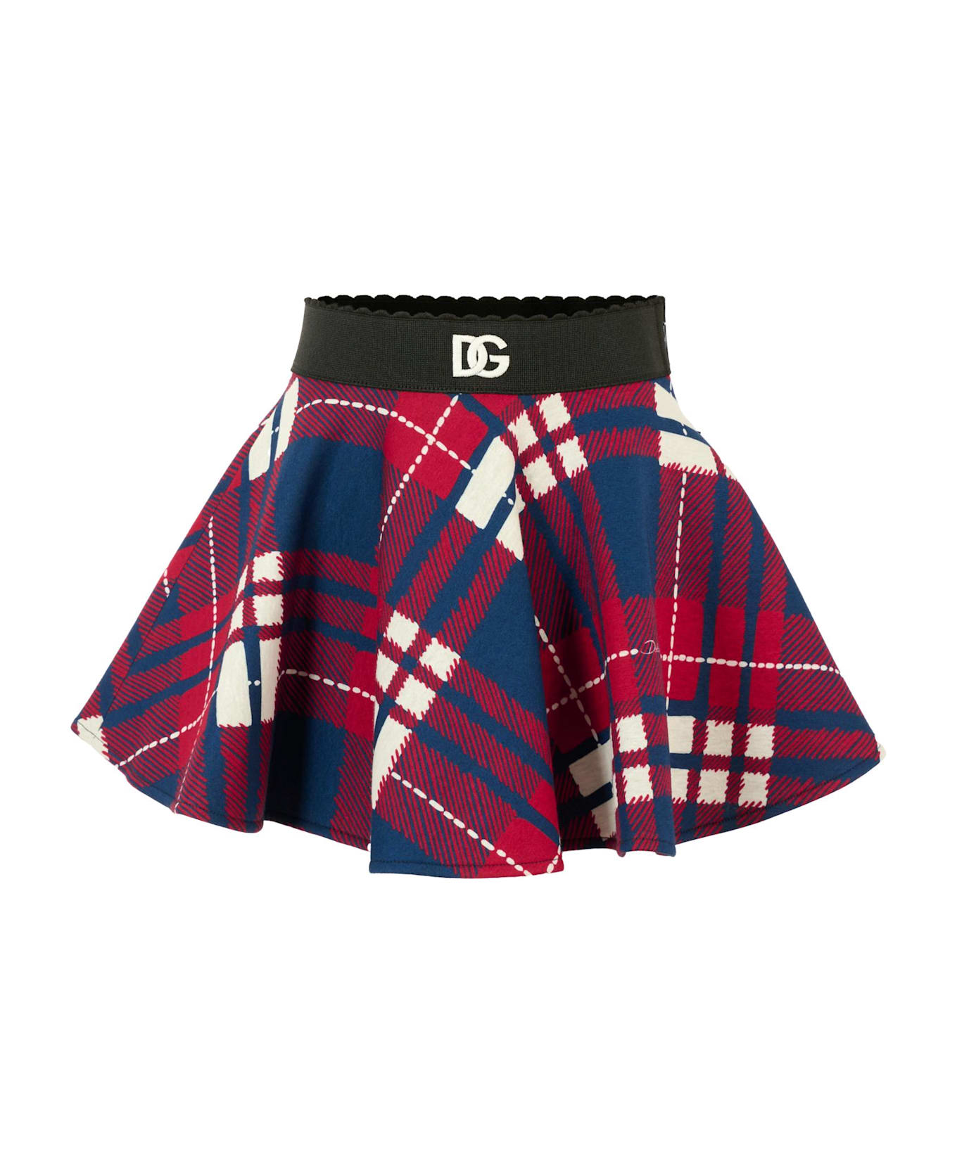 Dolce 
Gabbana Multicolor Skirt For Girl With Logo - Red