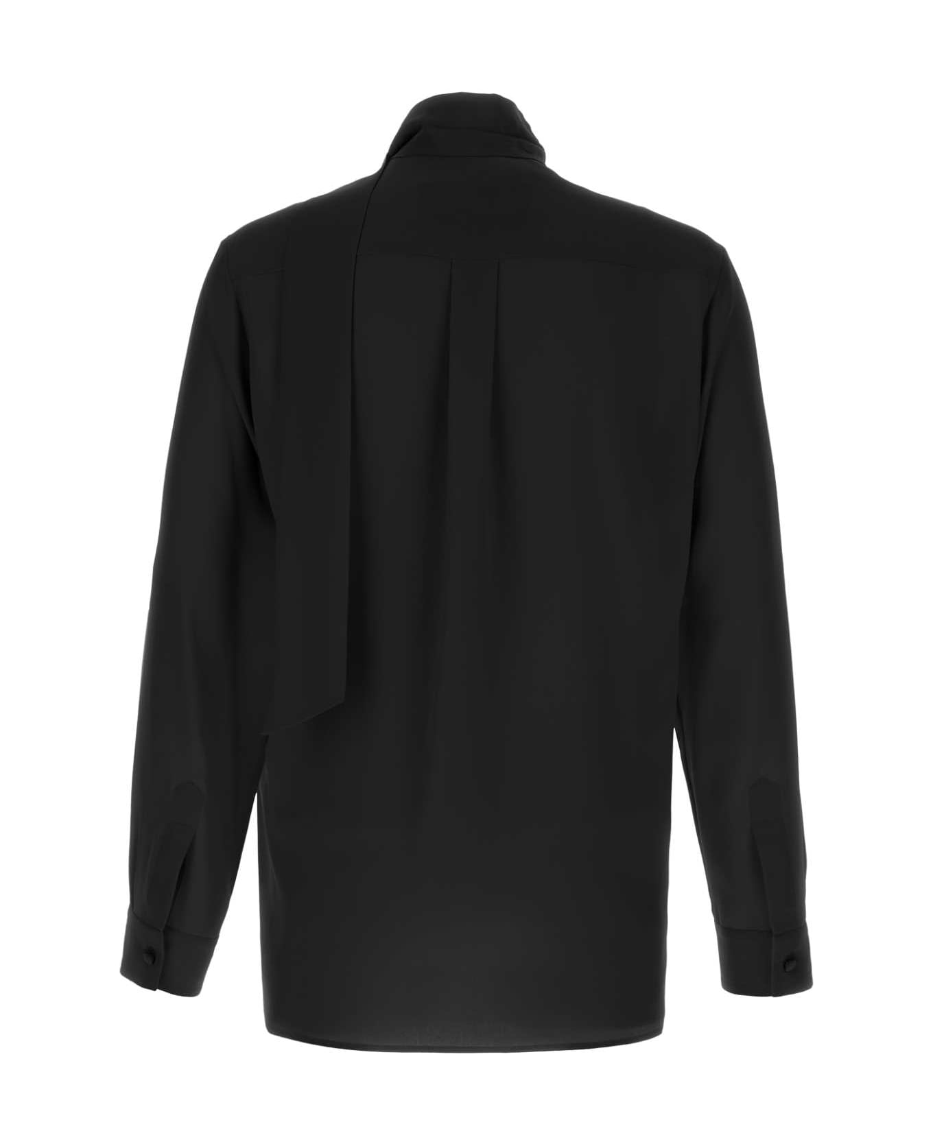 Valentino Garavani Black Crepe Shirt - NERO