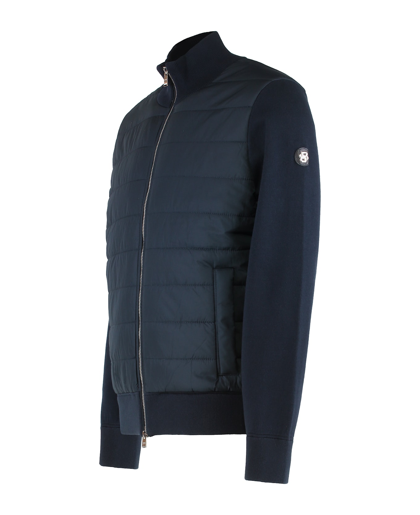 Hugo Boss Cardigan With Padded Front Panel - blue