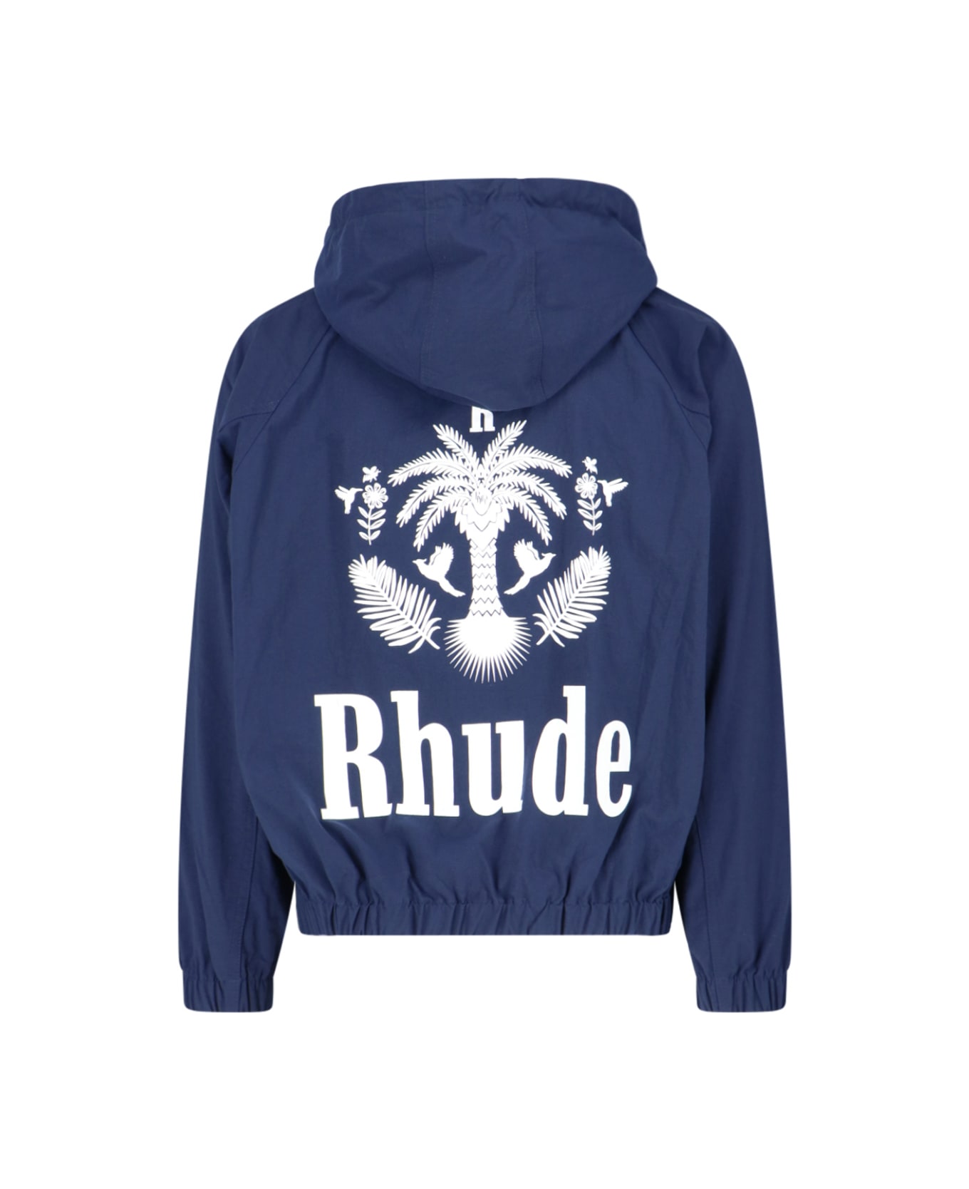 Rhude 'palm Logo Windbreaker' Jacket - Blue