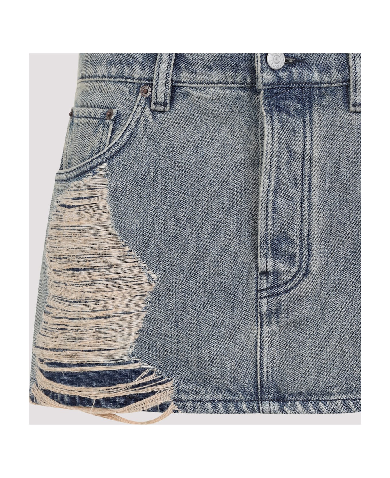 Acne Studios Denim Mini Skirt - Auz Mid Blue