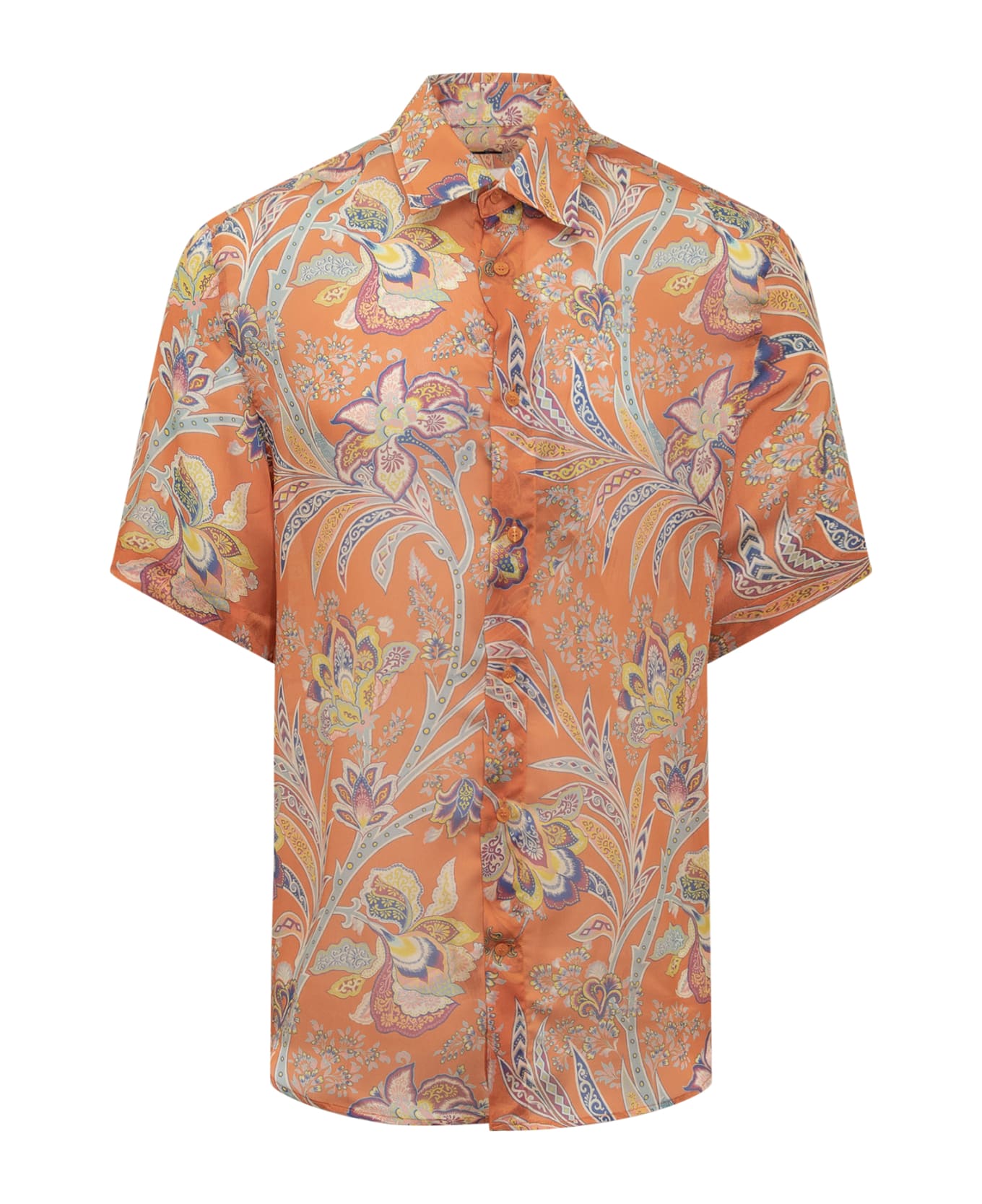 Etro Floral Print Shirt - ARANCIO