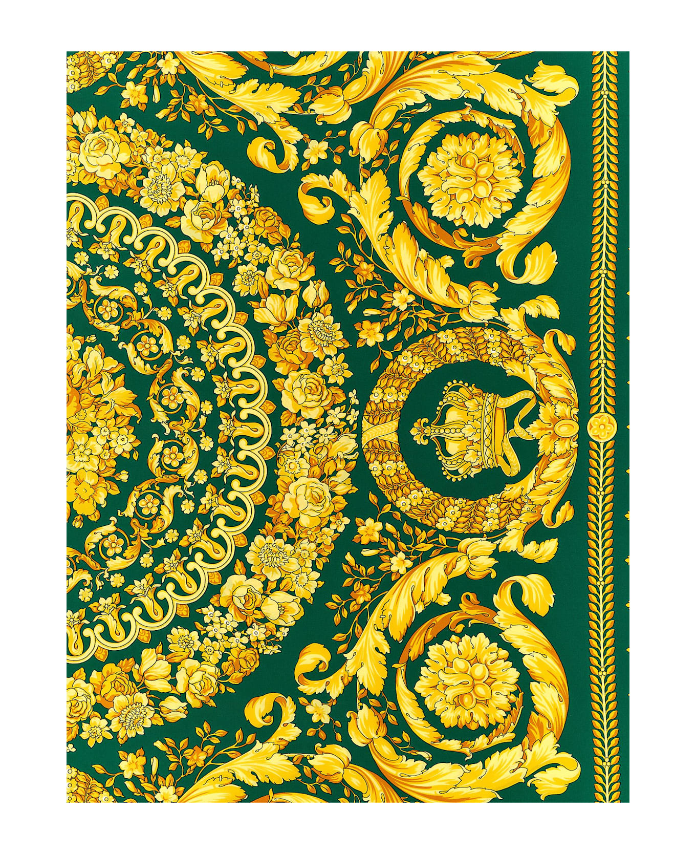Versace Large Baroque Scarf - Green