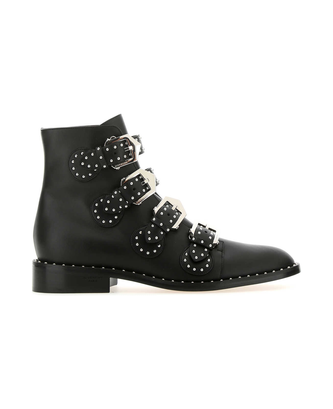 Givenchy Black Leather Ankle Boots - 001 ブーツ