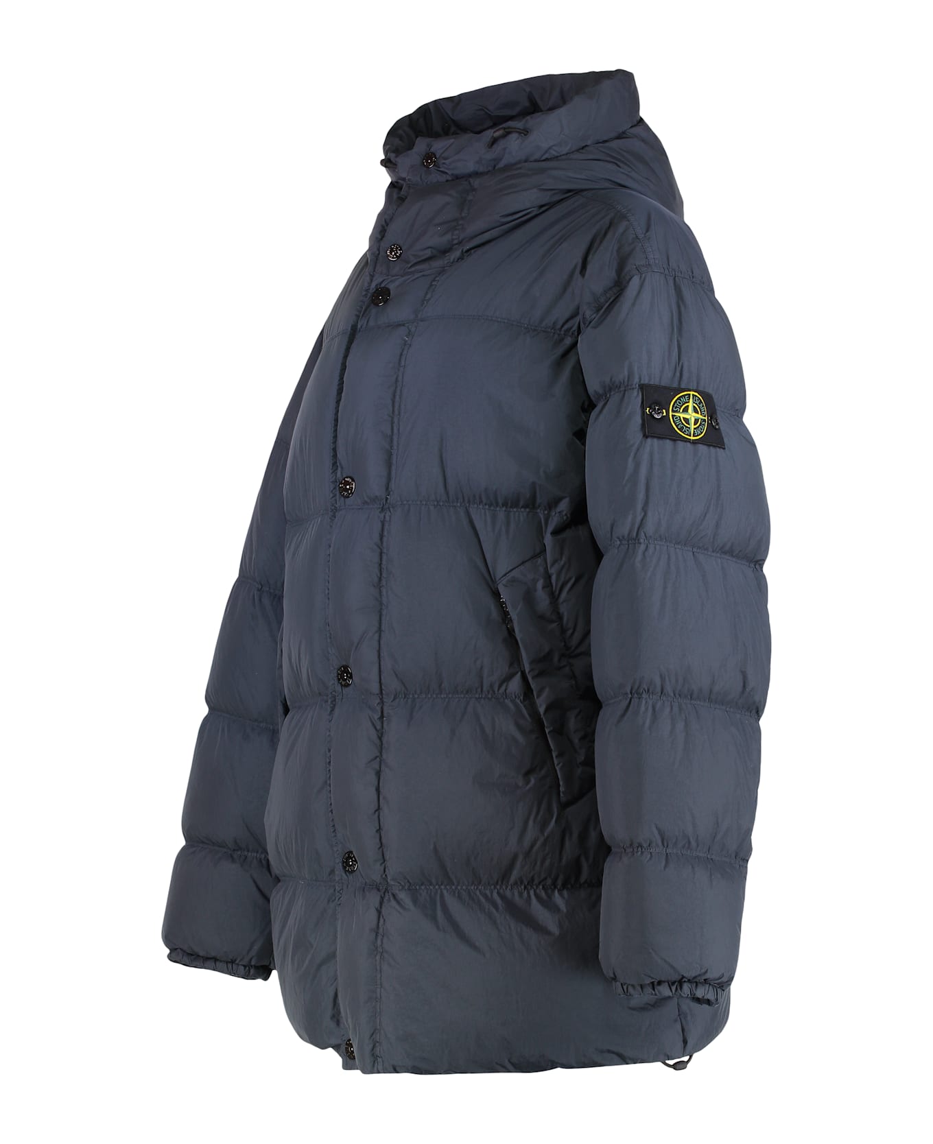 Stone Island Parka With Hood In Nylon - blue