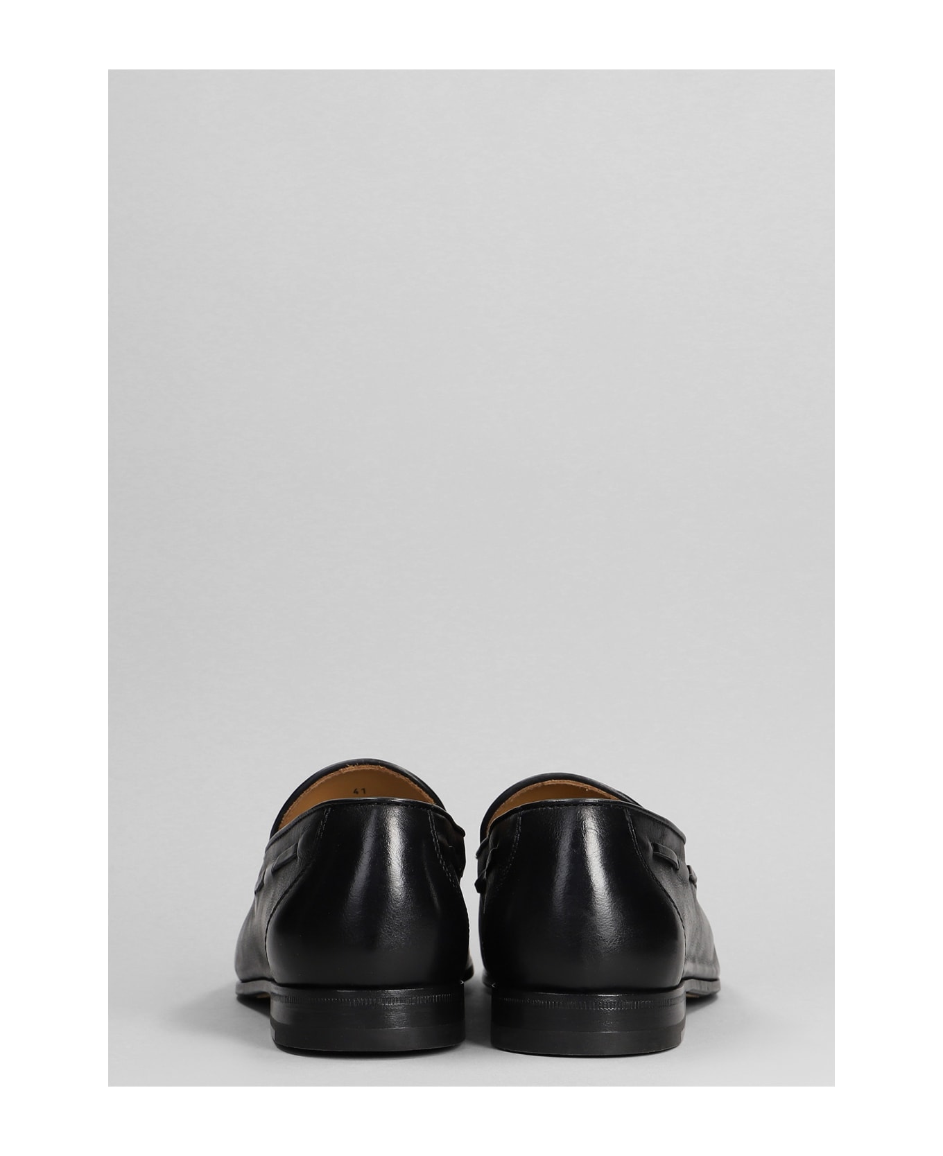 Henderson Baracco Loafers In Black Leather - black ローファー＆デッキシューズ