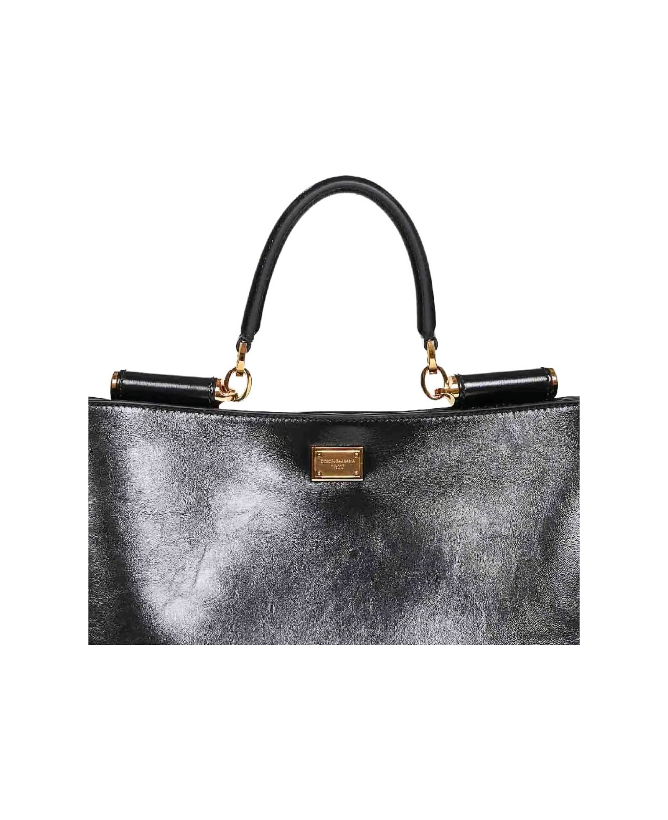Dolce & Gabbana Vittoria Leather Handbag - Black