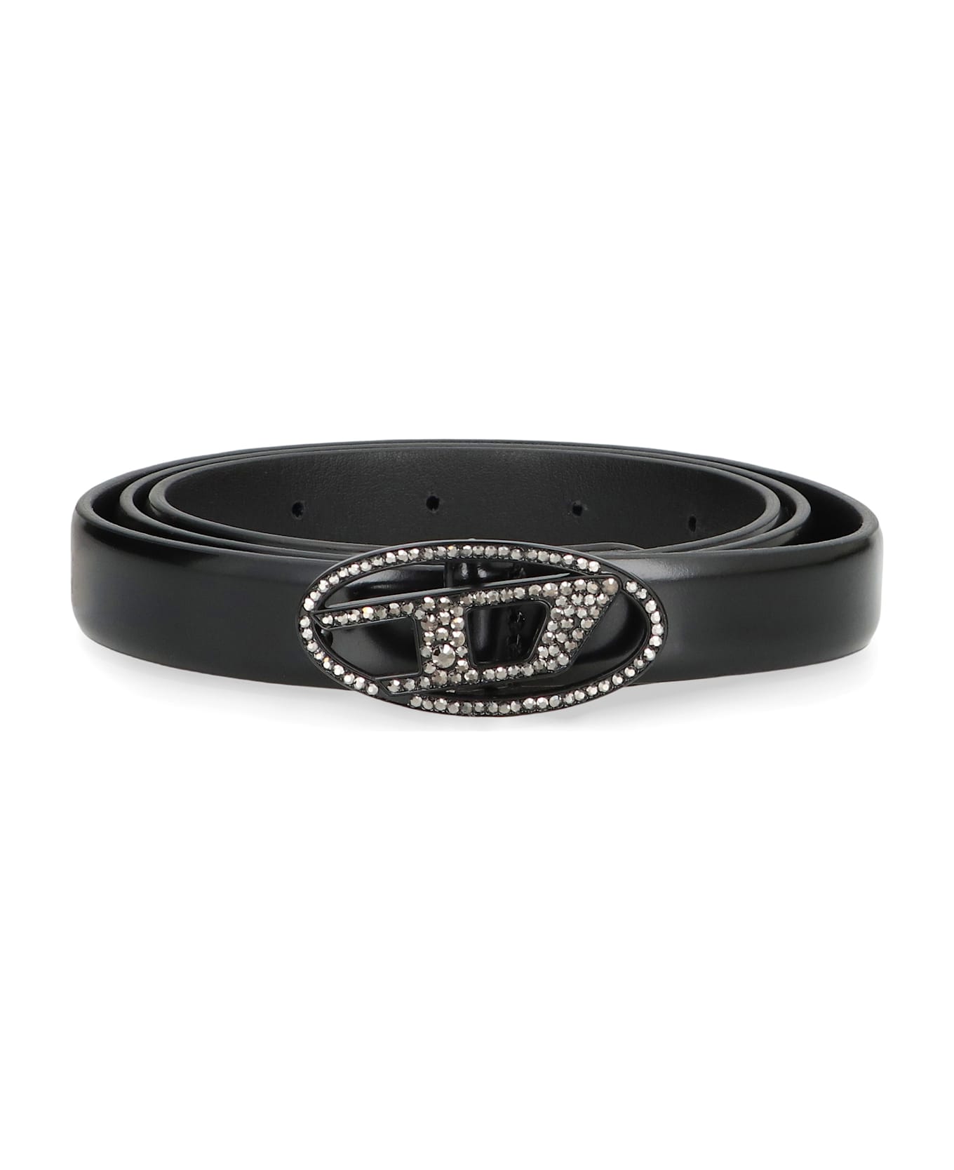 Diesel B-1dr Leather Belt - black
