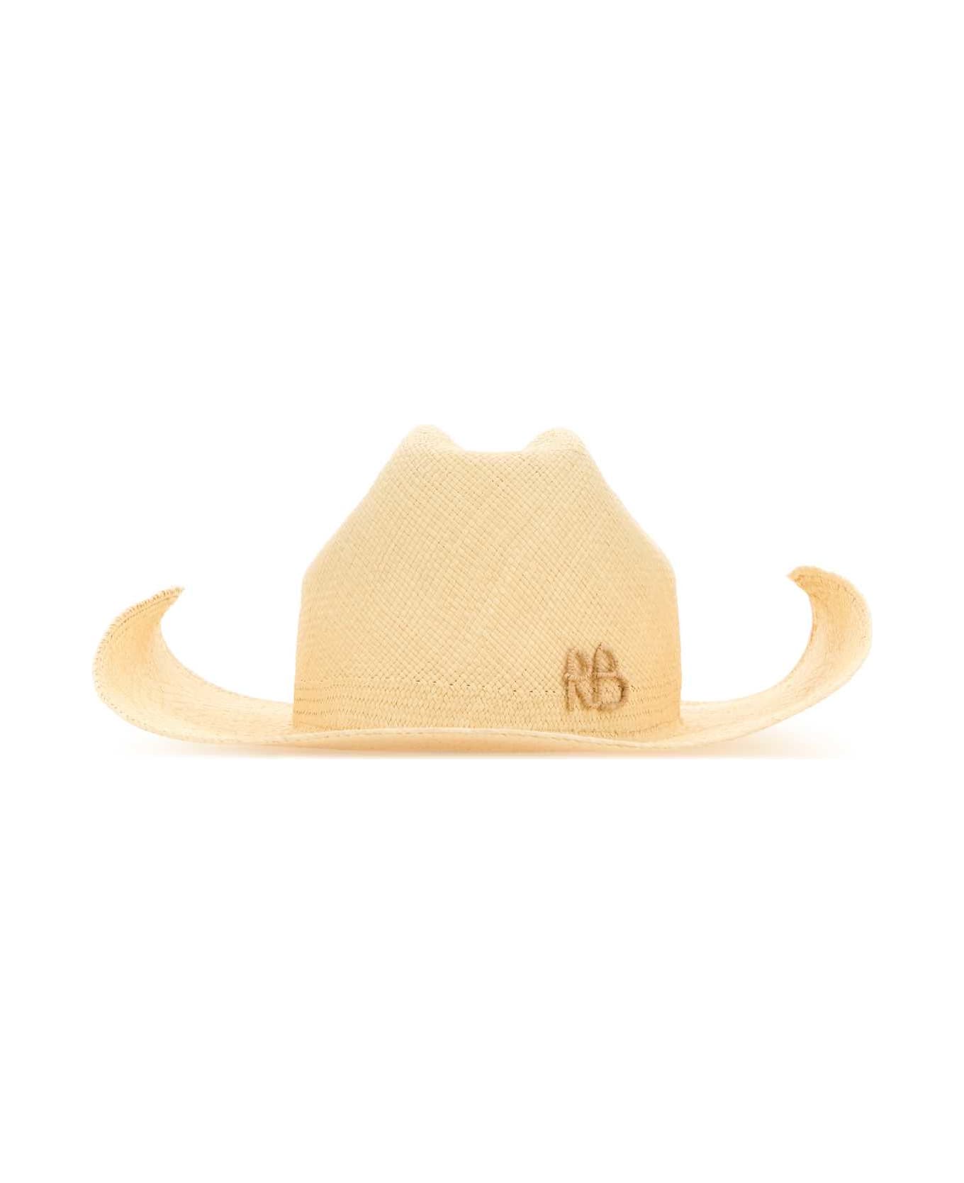Ruslan Baginskiy Beige Straw Hat - NATURALSTRAW