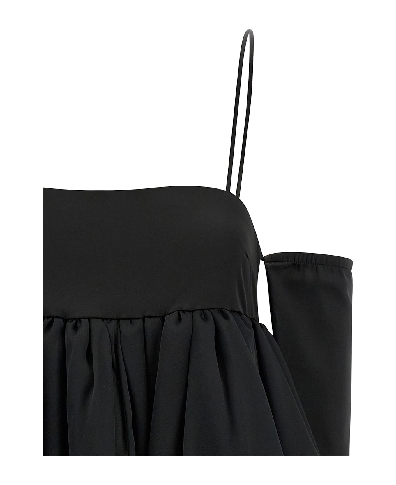 Rotate by Birger Christensen 'satin Le Bubble' Dress - Black  
