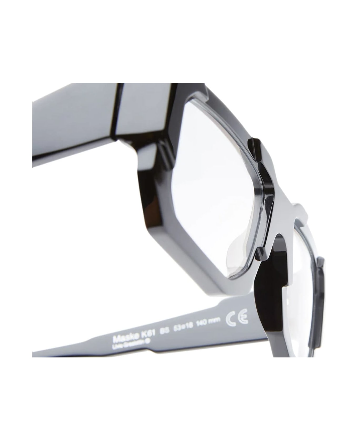 Kuboraum Mask K61 Bs - Black Shine Rx Glasses - Black