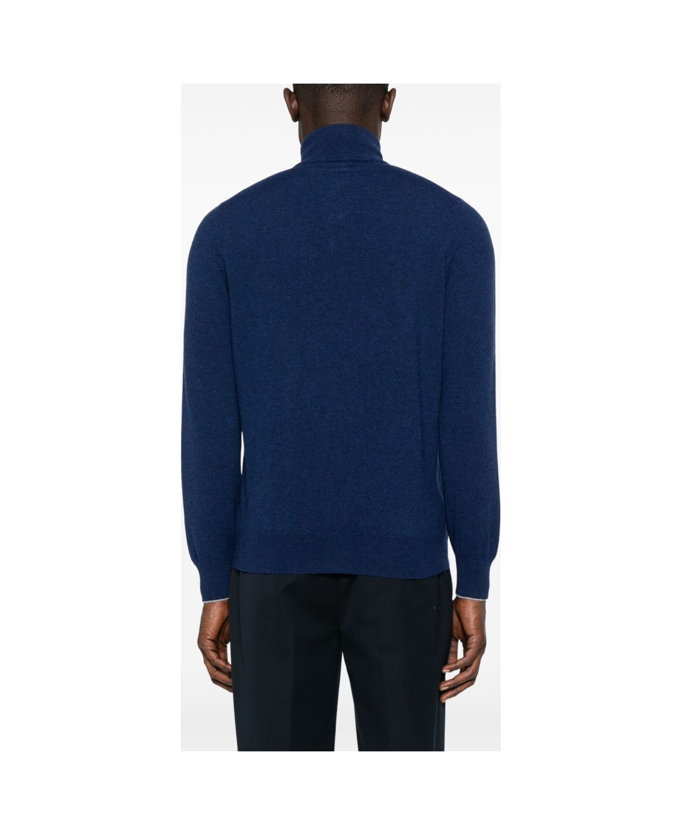 Brunello Cucinelli Cashmere Zipped Cardigan - Blue