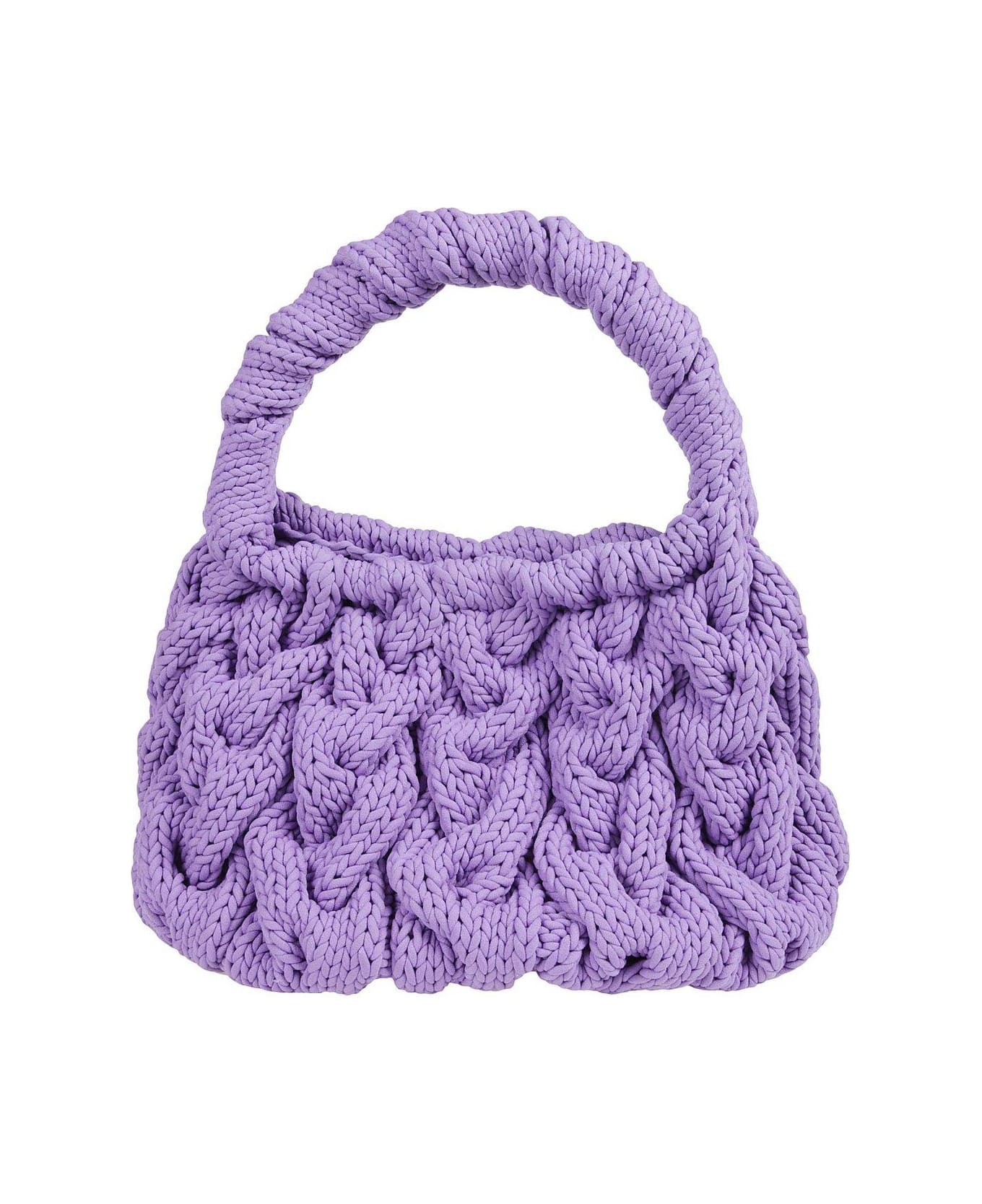 J.W. Anderson Cable Knit Tote Bag - purple