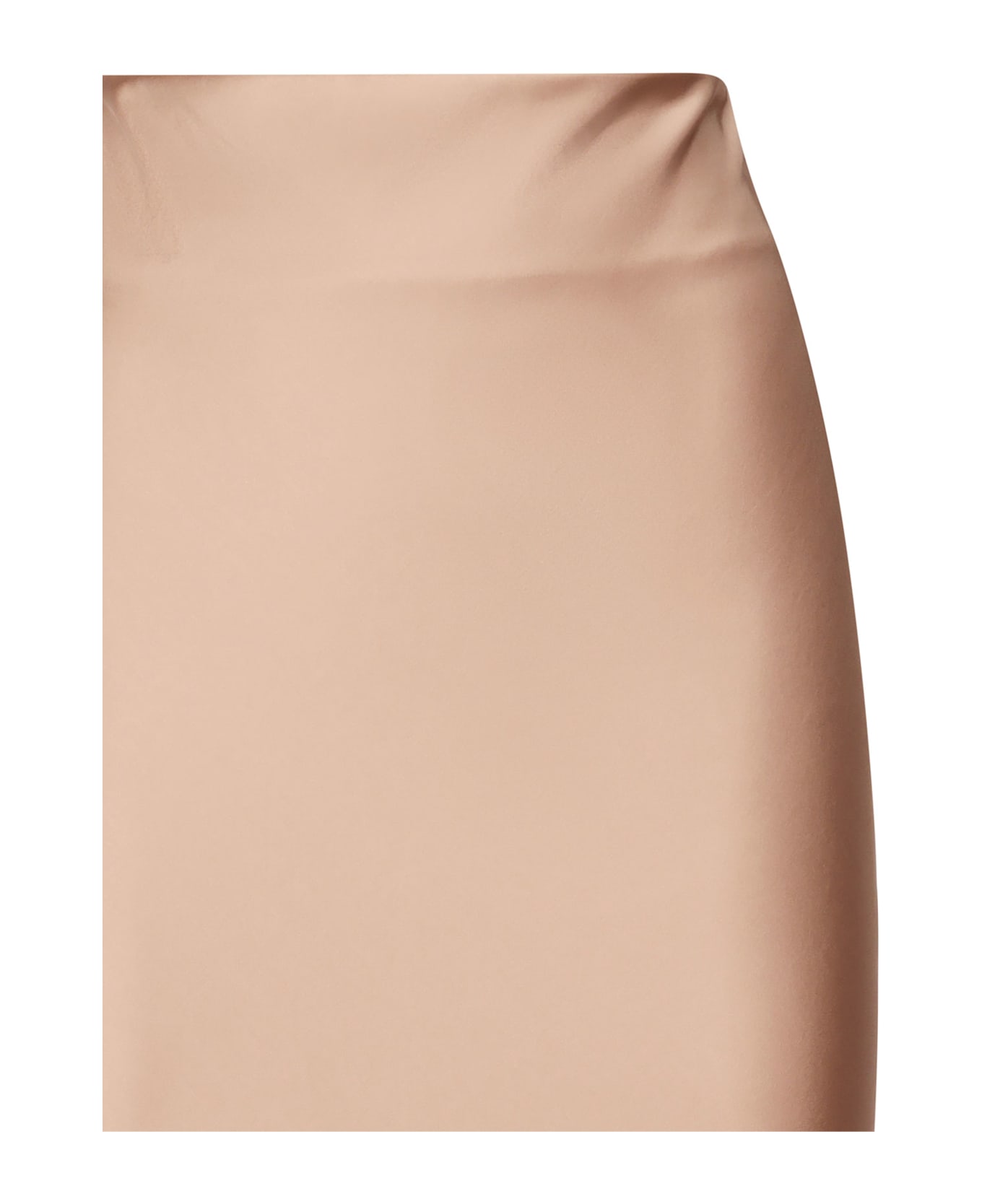 The Andamane Long Satin Skirt - Champagne