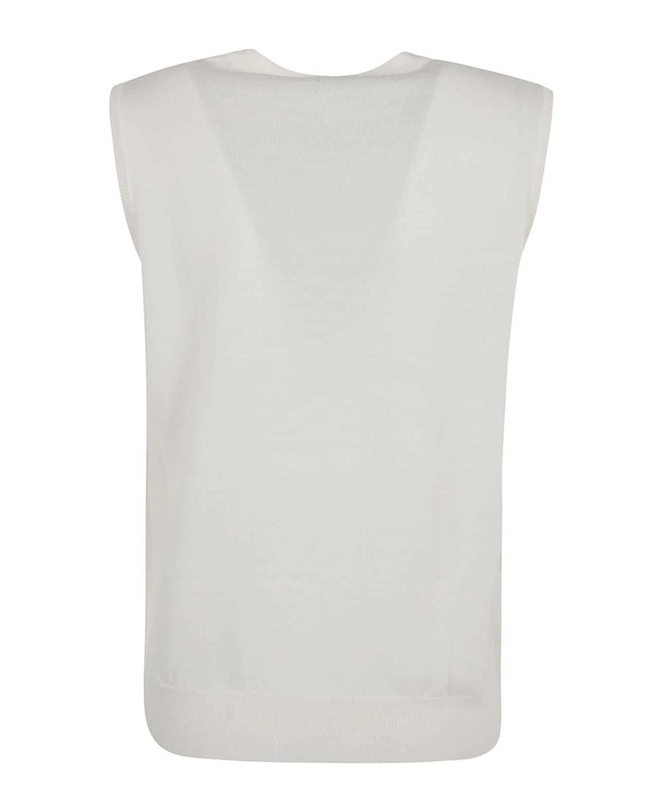 Fabiana Filippi Crystal Embellished Sleeveless Sweater - White