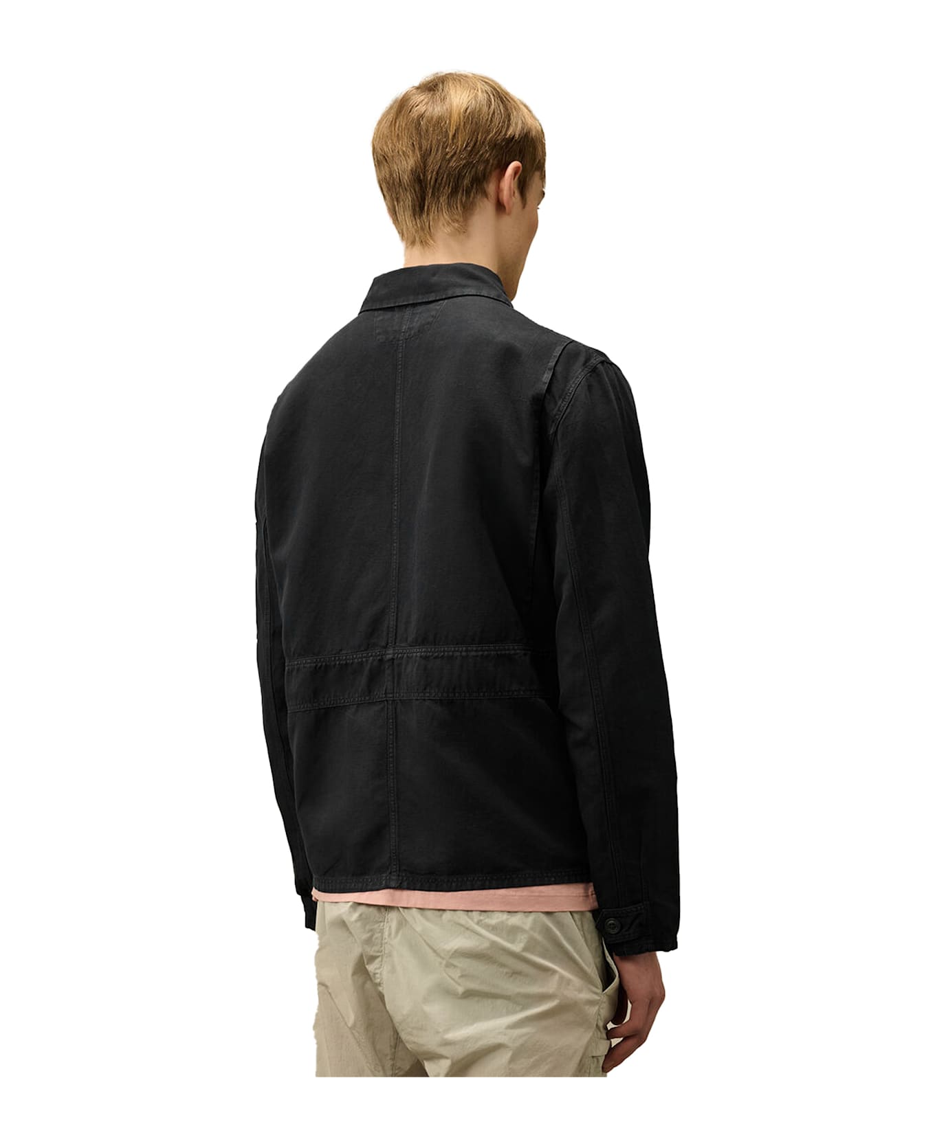 C.P. Company Cotton And Linen Shirt With Zip Closure シャツ