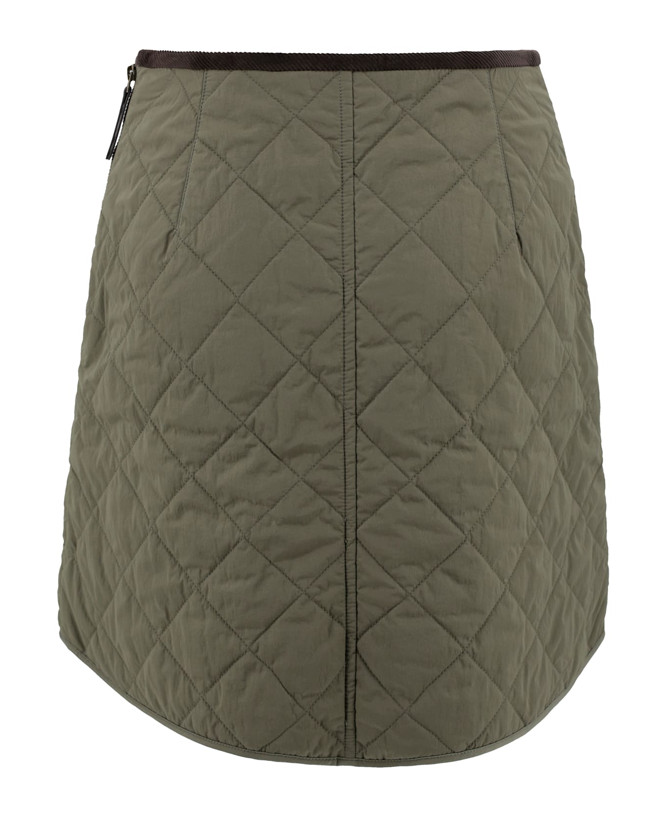 Weekend Max Mara Drip-proof Taffeta Short Skirt - Kaki