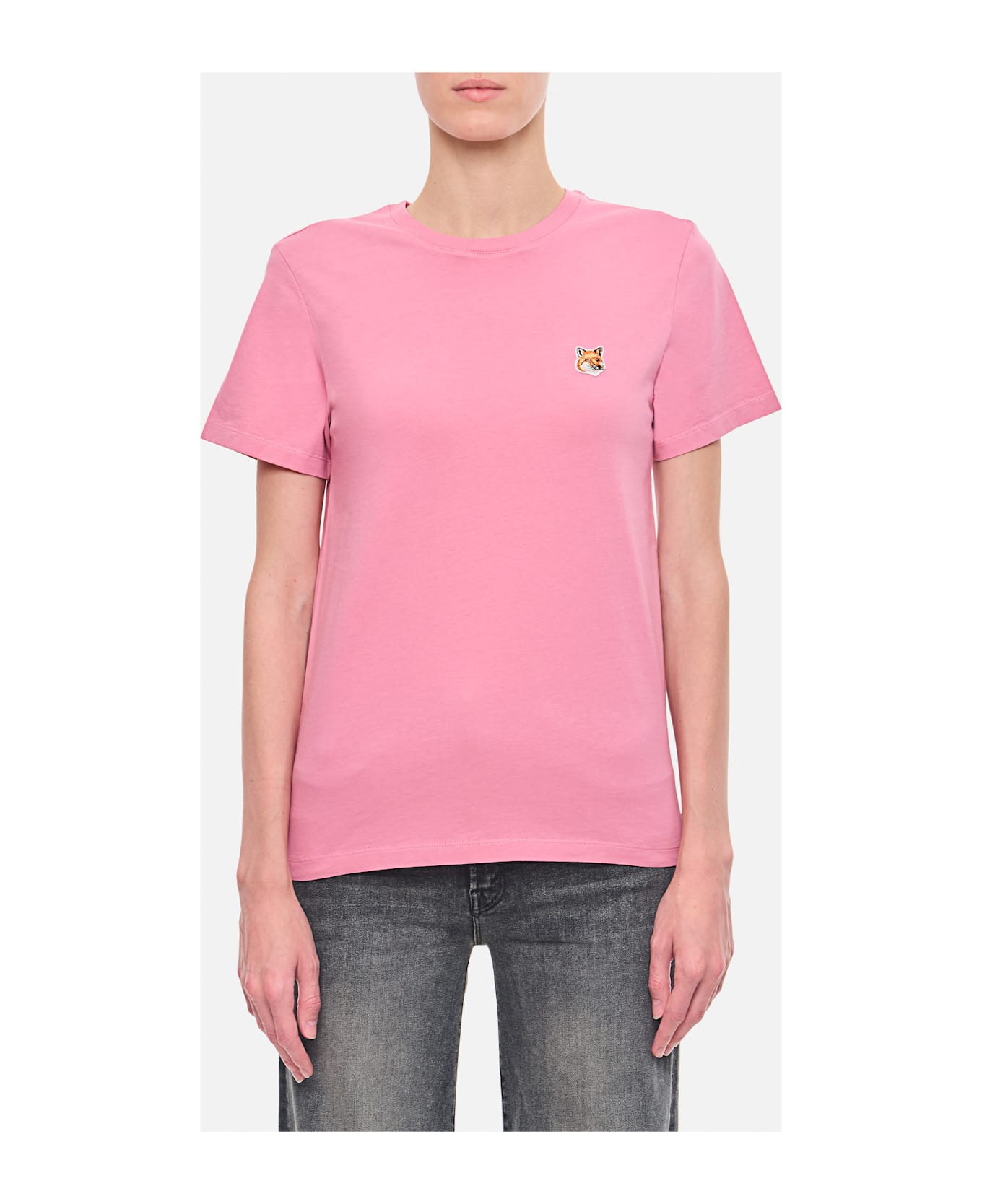 Maison Kitsuné Fox Head Patch Regular Tee Shirt - Pink