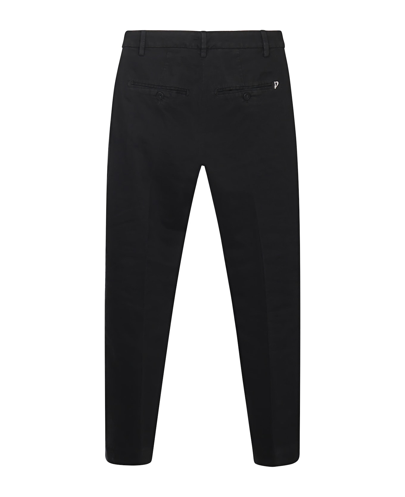Dondup Perfect Cotton Gabardine Trousers - Black