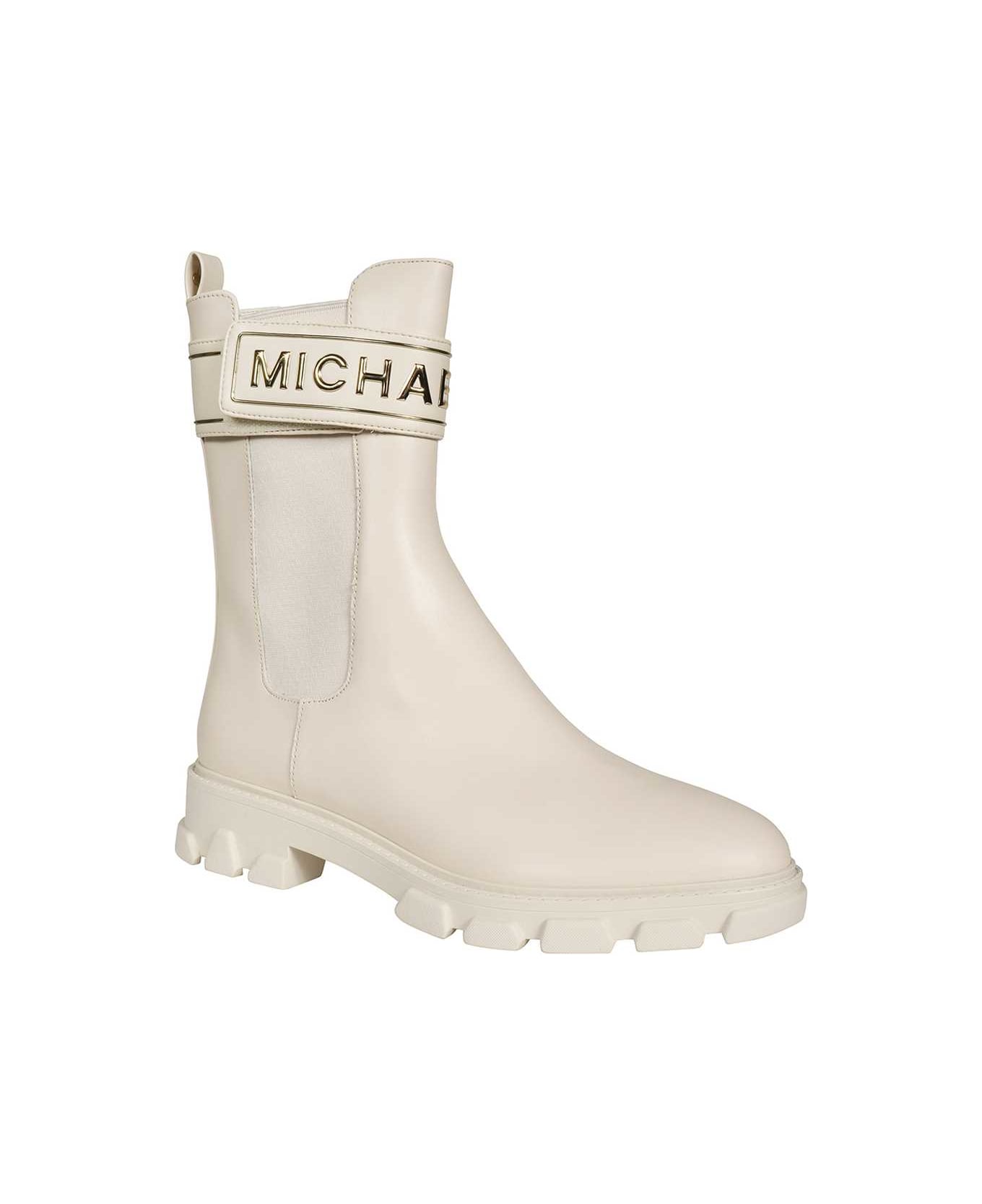 MICHAEL Michael Kors Leather Ankle Boots - White