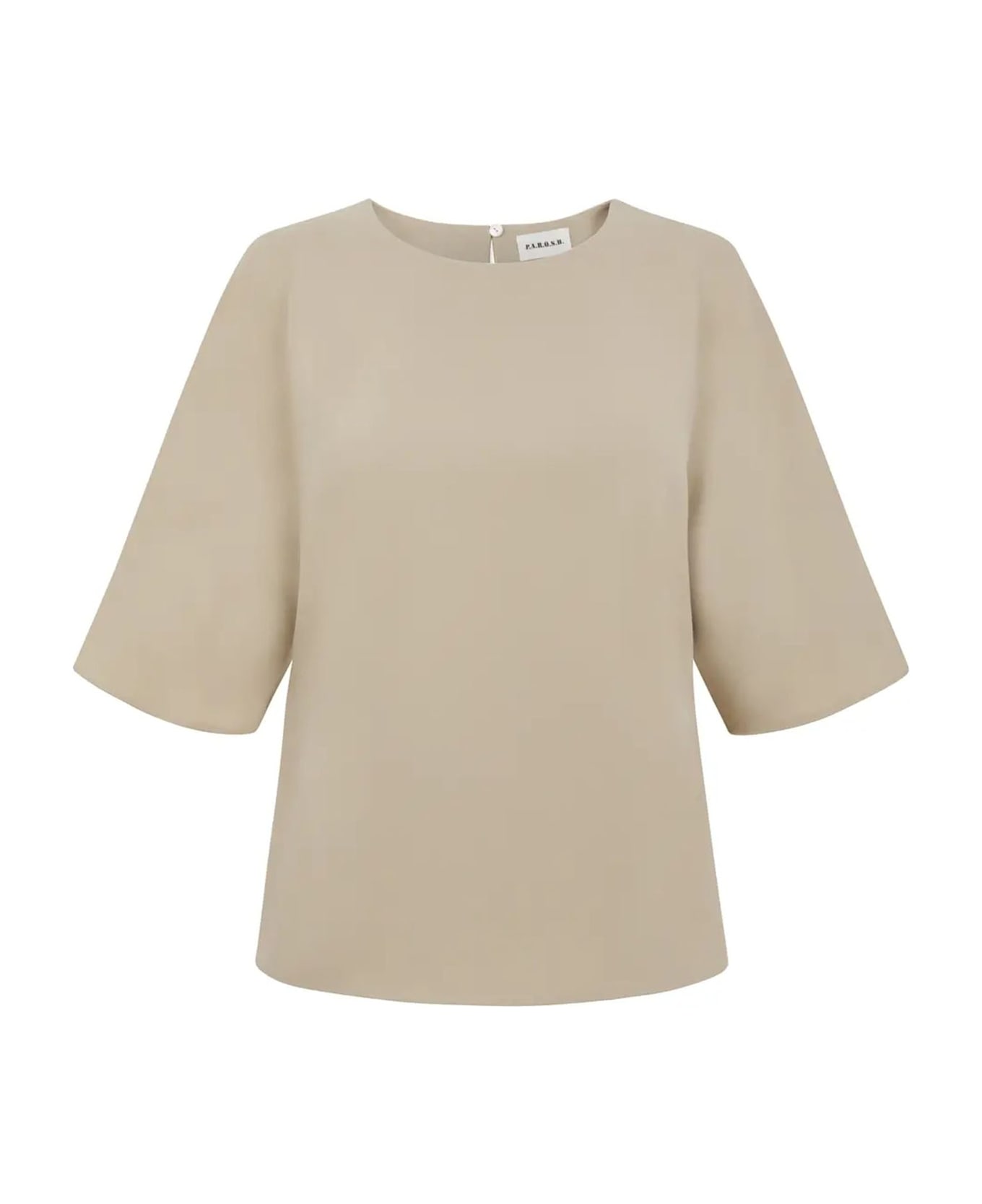 Parosh Beige Cady Blouse - Sand