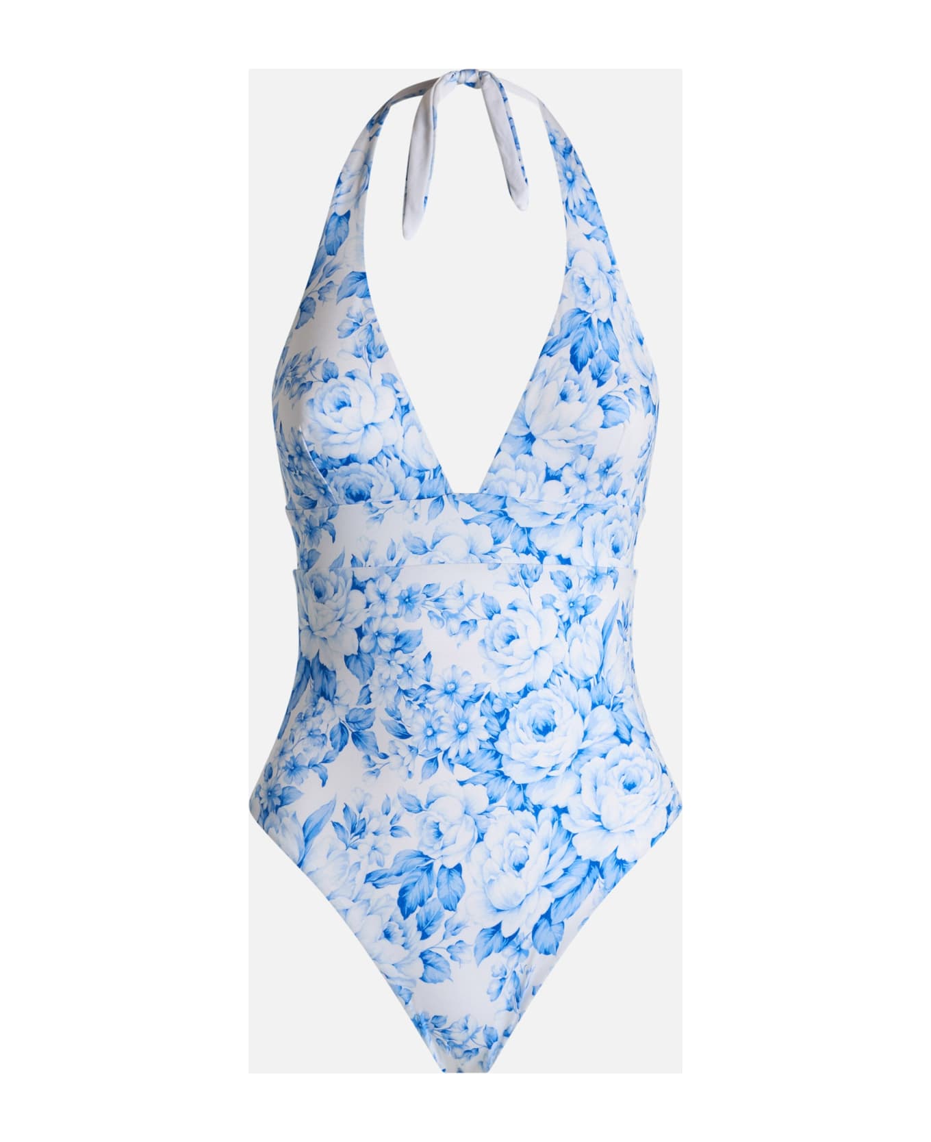 MC2 Saint Barth Woman One-piece Flower Marylin Swimsuit - SKY
