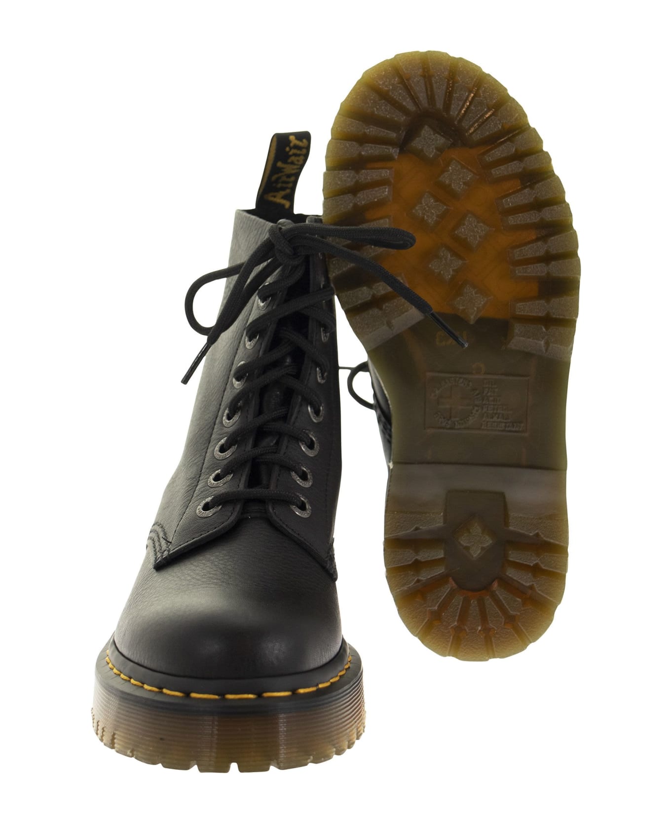Dr. Martens 1460 Pascal - Leather Ankle Boots - Black Pisa