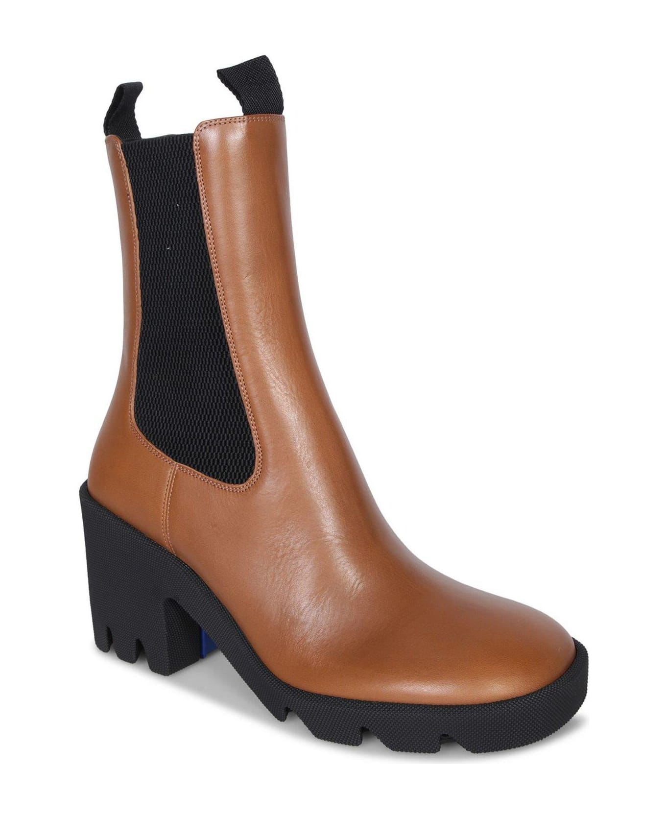 Burberry Roundtoe Heeled Ankle Boots - BUFF