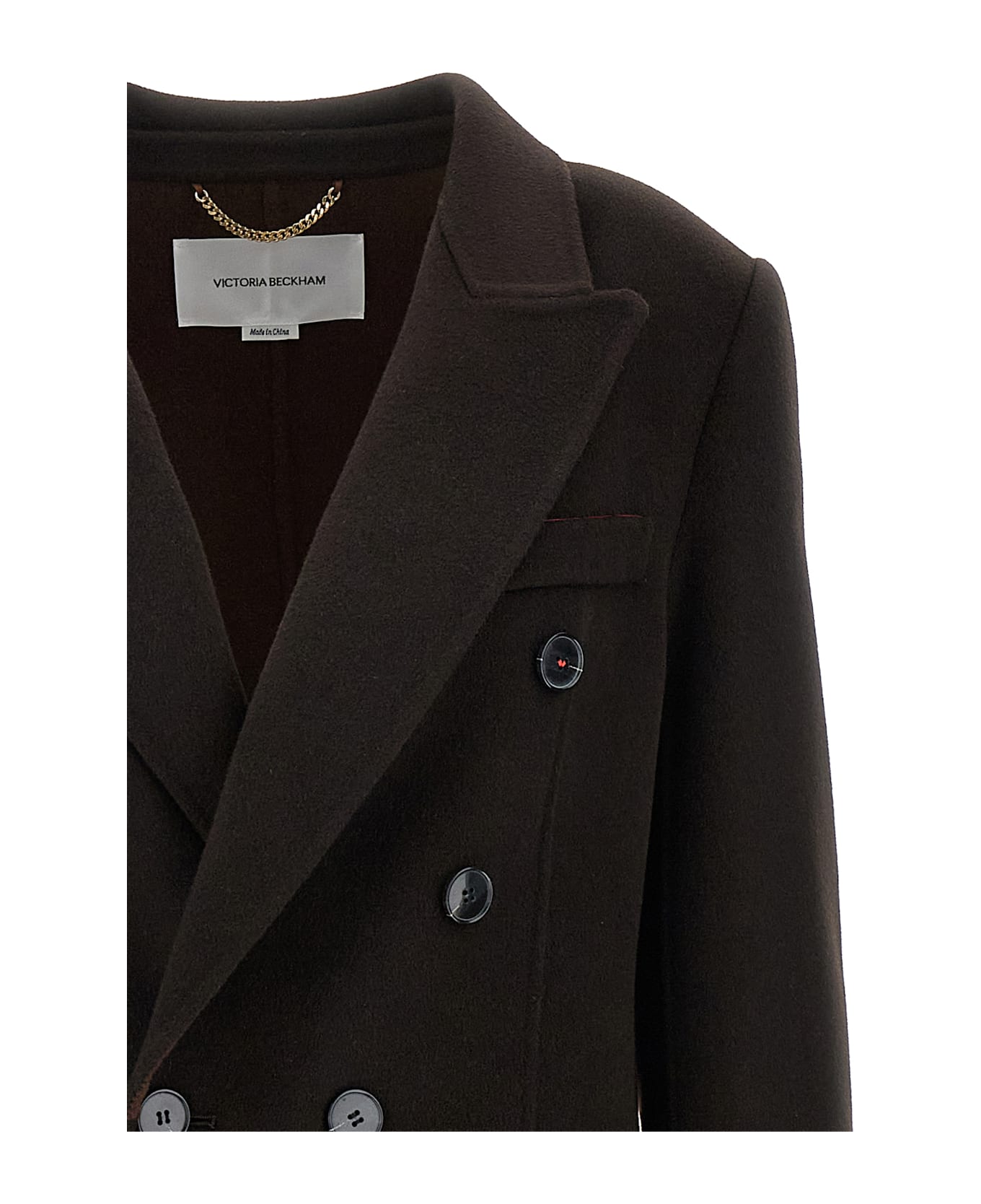 Victoria Beckham 
double Faced
 Coat - Brown