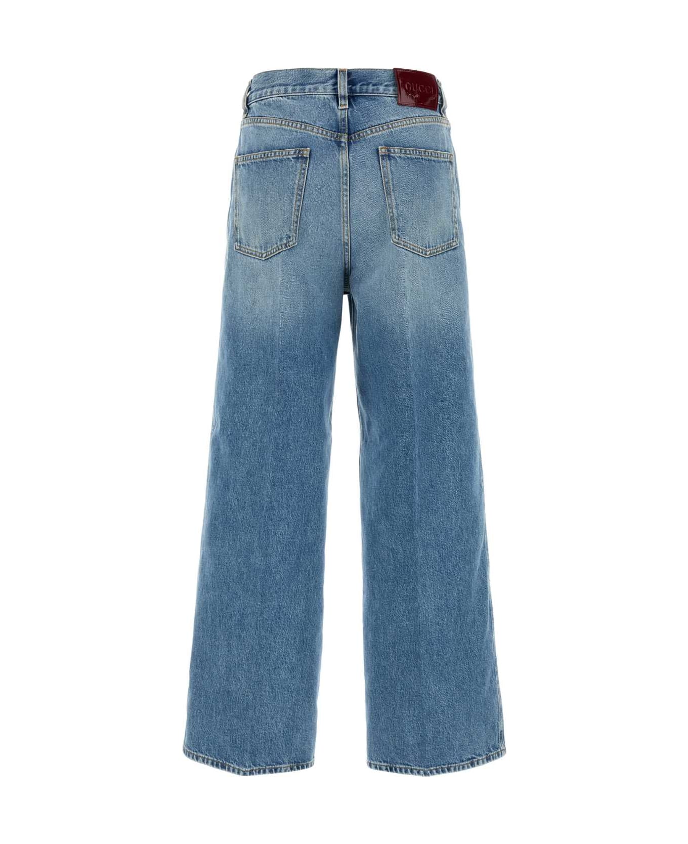 Gucci Denim Wide-leg Jeans - LIGHTBLUE