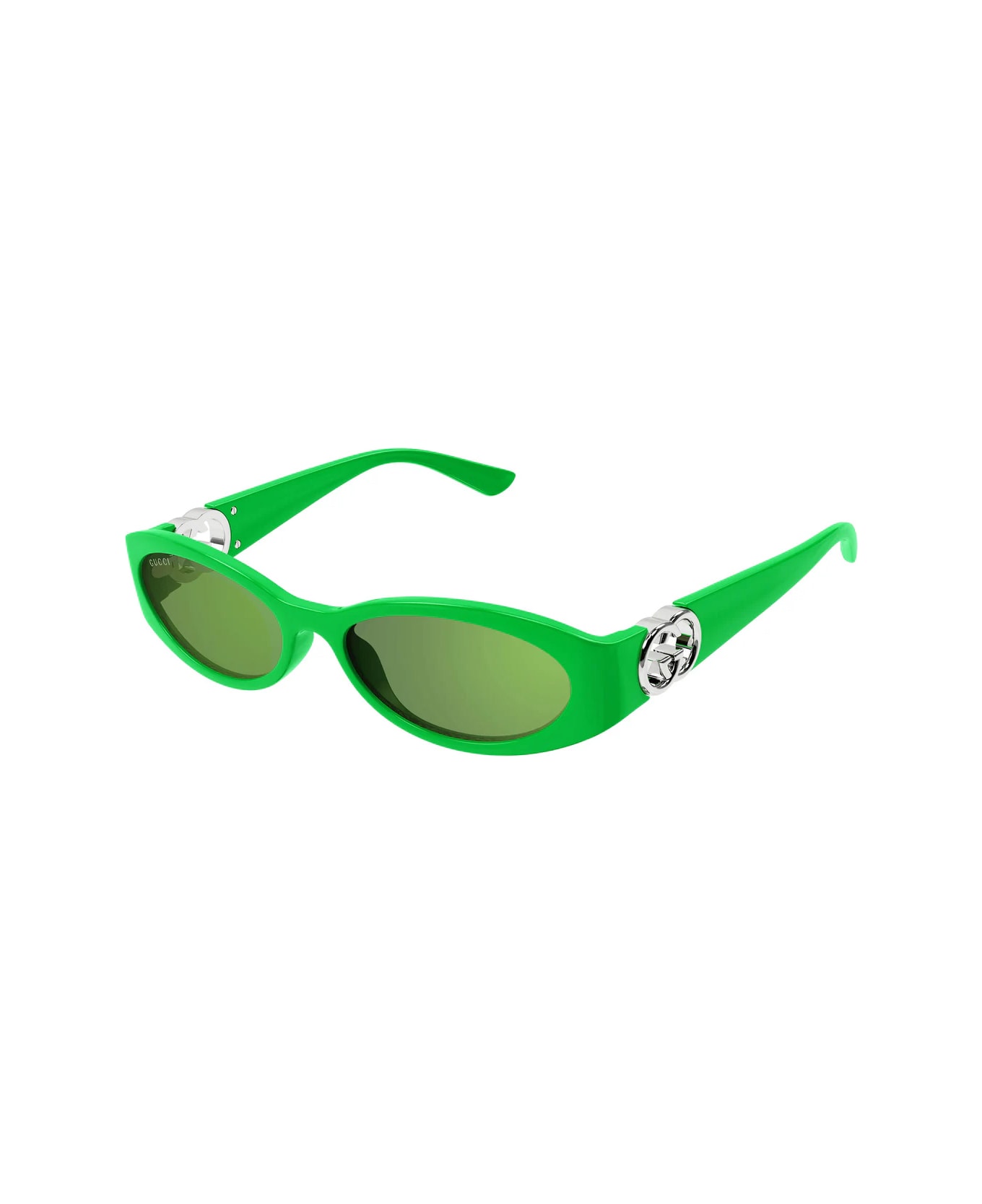 Gucci Eyewear Gg1660s Linea Gucci Lido 005 Green Green Sunglasses - Verde サングラス