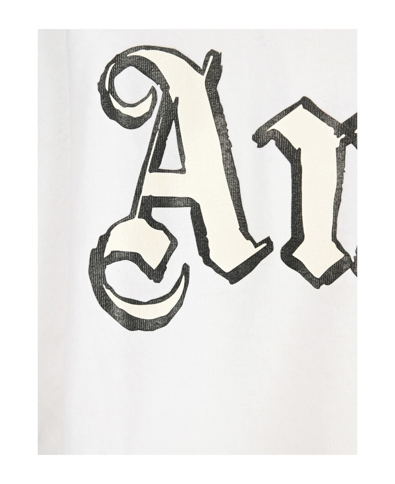 Palm Angels Logo L/s Tee - Bianco