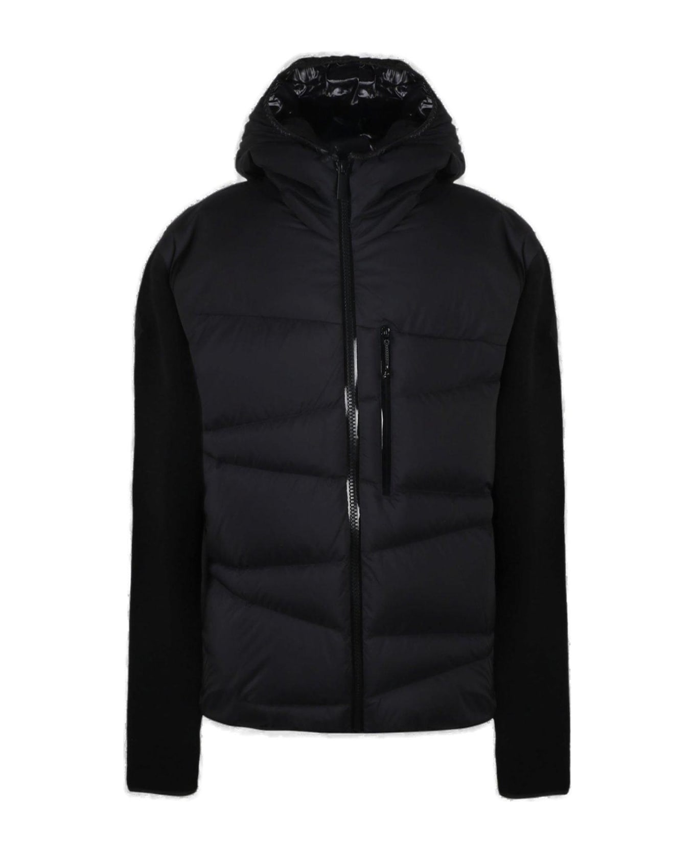 Moncler Zip-up Long-sleeved Cardigan - Black