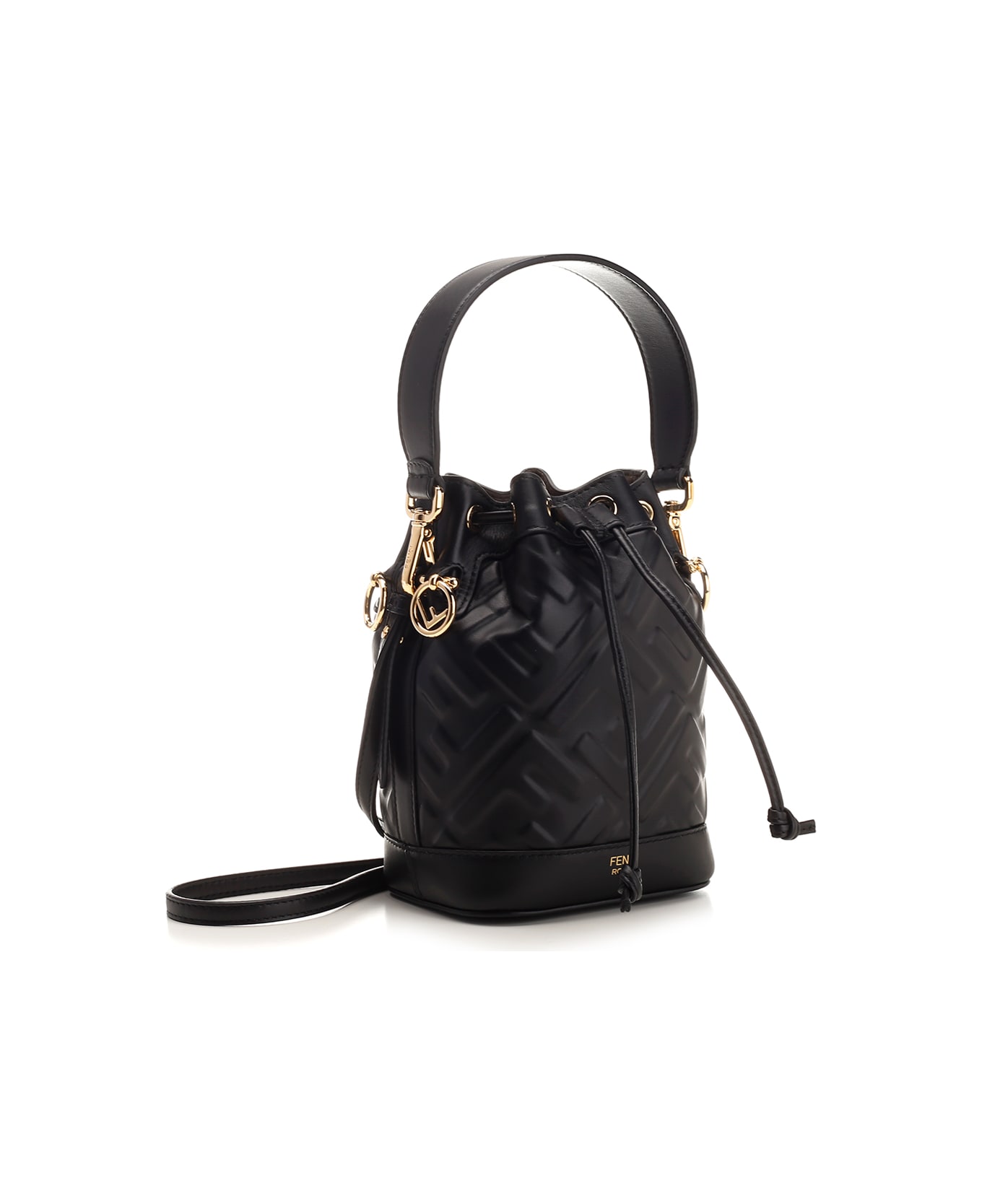 Fendi Mini 
mon Tresor
 Bucket Bag - Kur Nero Oro Soft