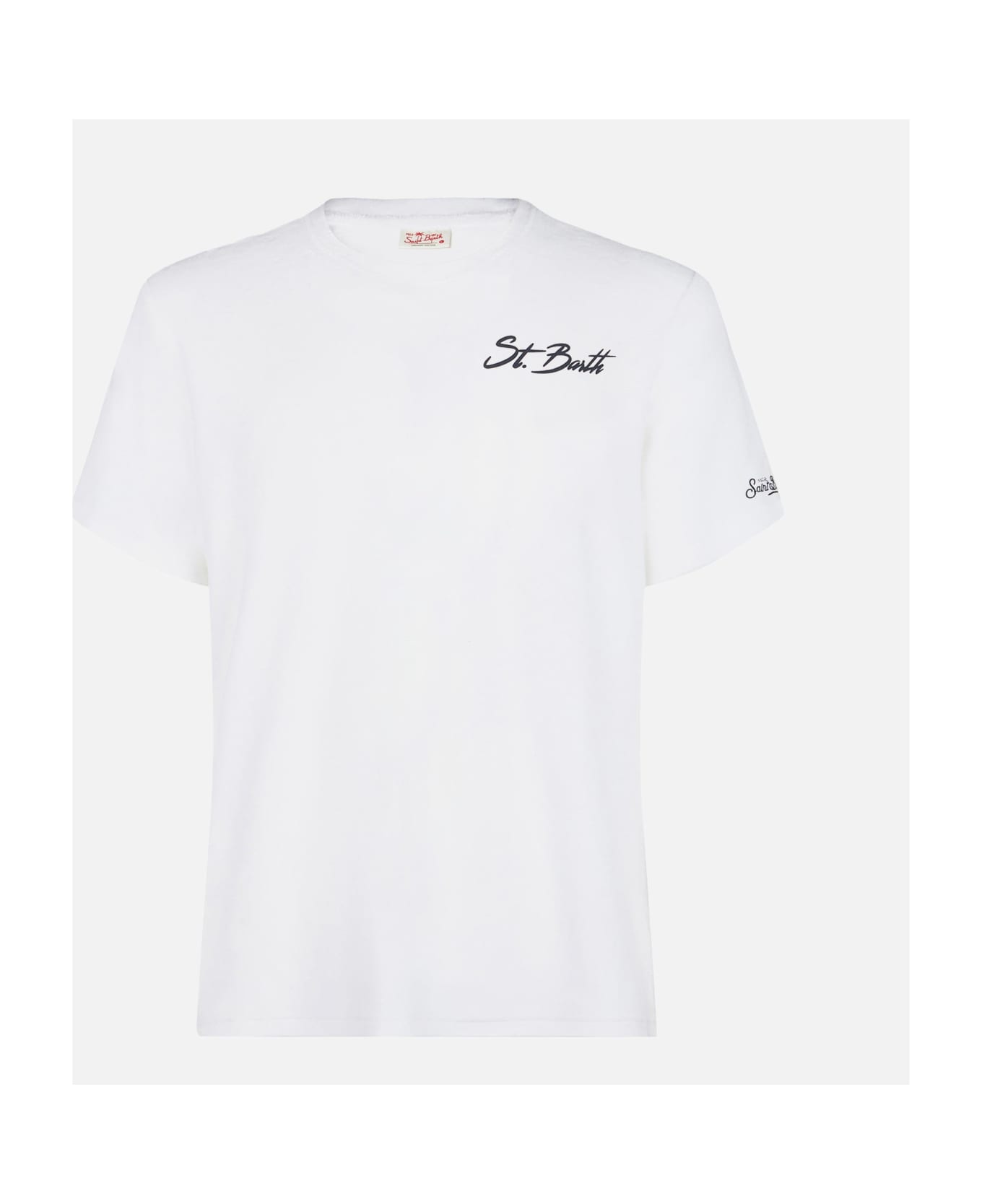 MC2 SAINT BARTH TSHIRTMAN05692H 関税送料込 MC2 Saint Barth Man Cotton T-shirt With St. Barth Surf Print