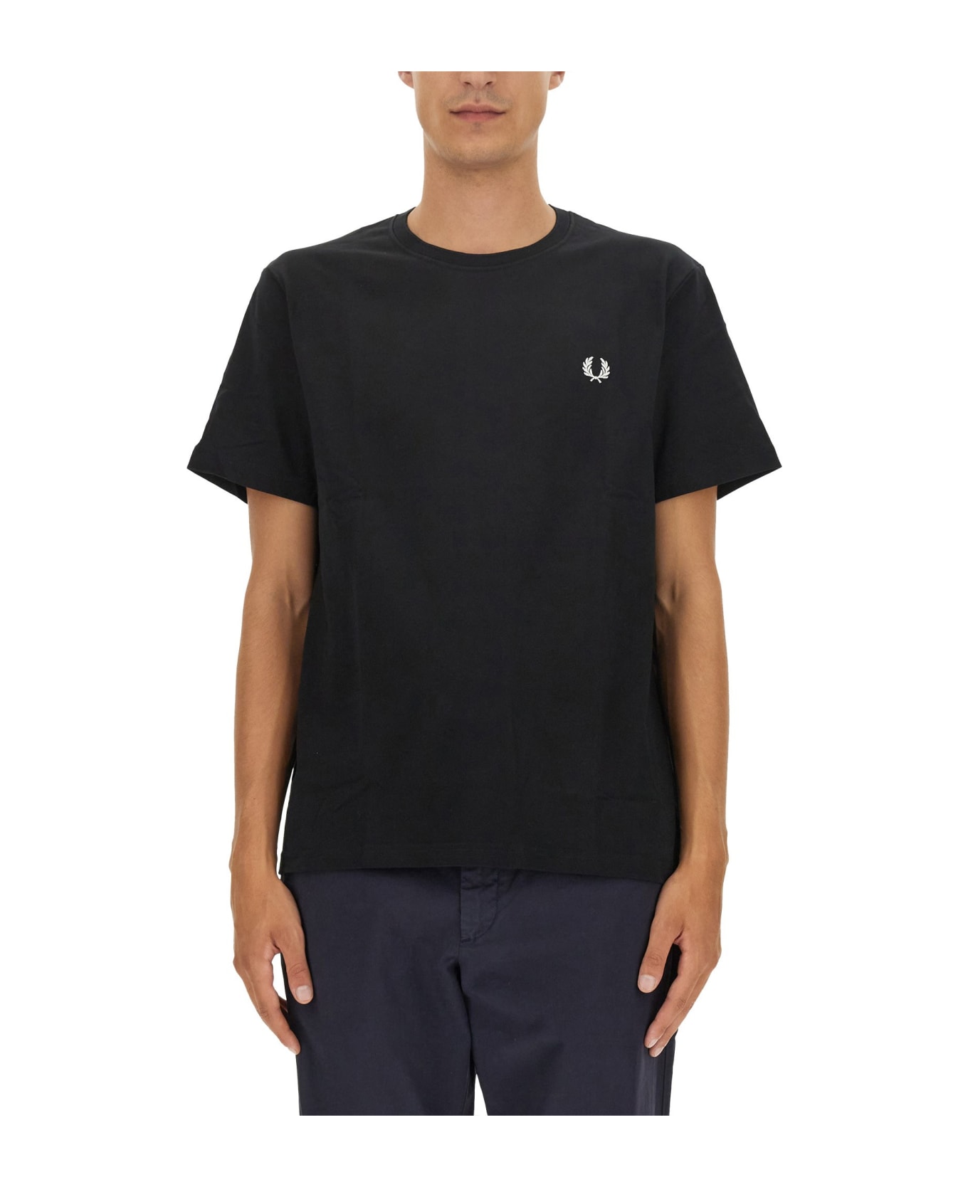 Fred Perry T-shirt With Logo - NERO