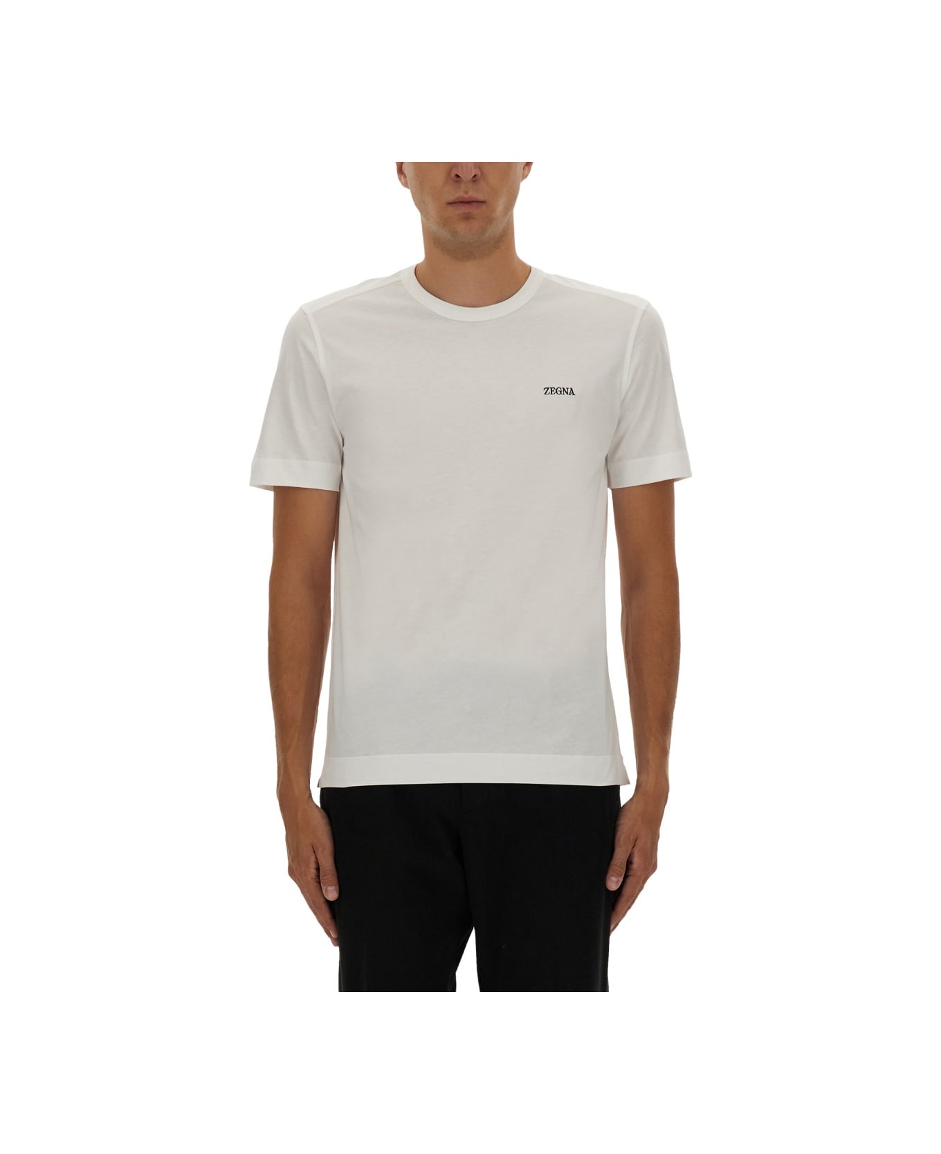 Zegna T-shirt With Logo - WHITE