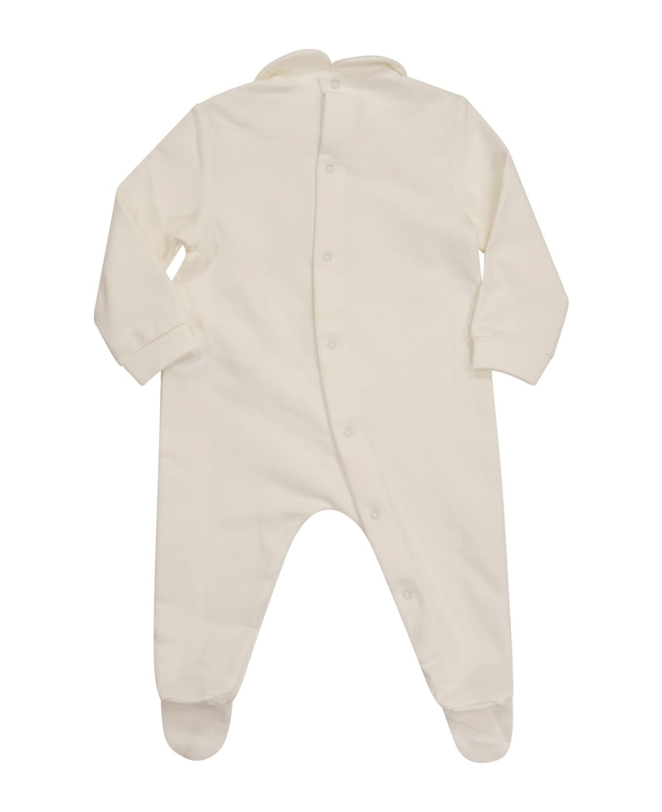 Il Gufo Cotton Footed Sleepsuit - Milk ボディスーツ＆セットアップ