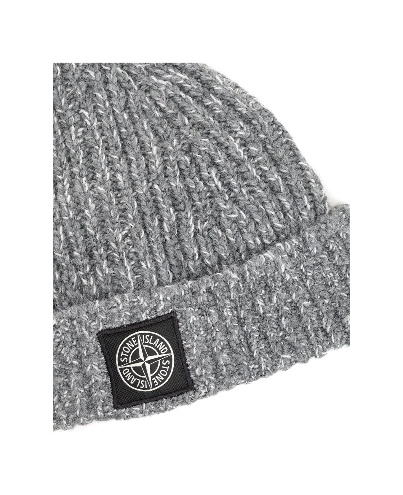 Stone Island Mouliné Wool Beanie - Grey