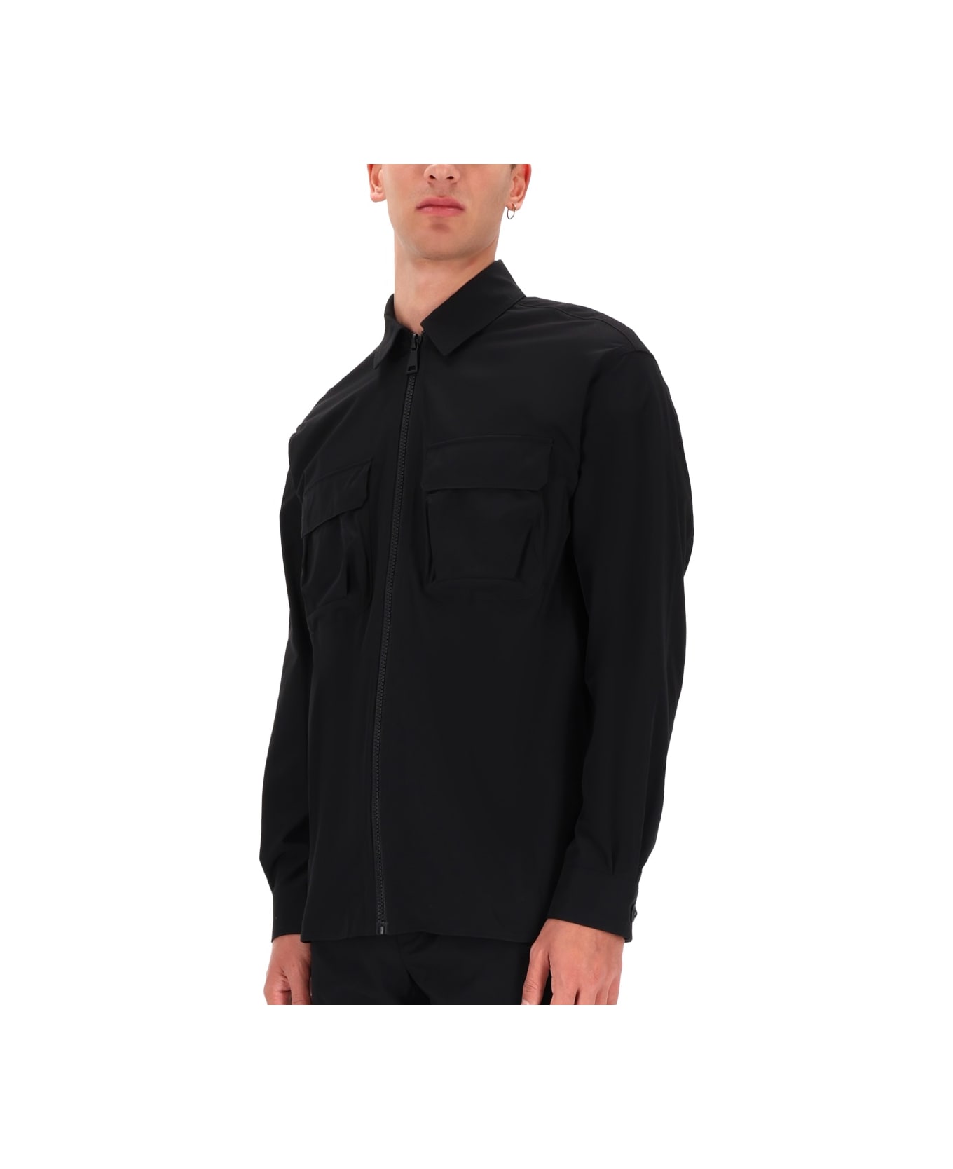 Versace Jeans Couture Zippered Shirt - BLACK